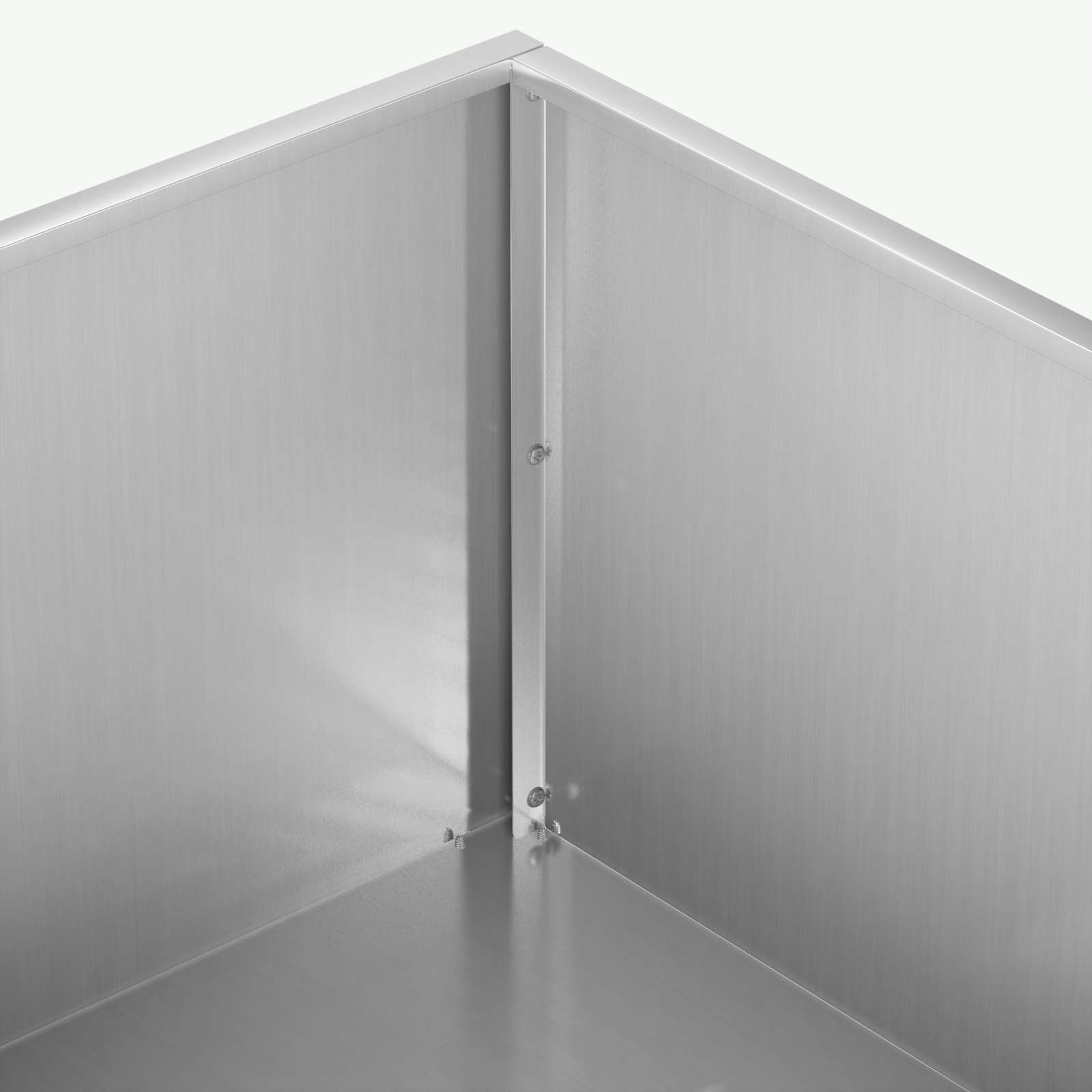 Vaso da giardino 2 pz Argento 100 x 100 x 30 cm Acciaio zincato