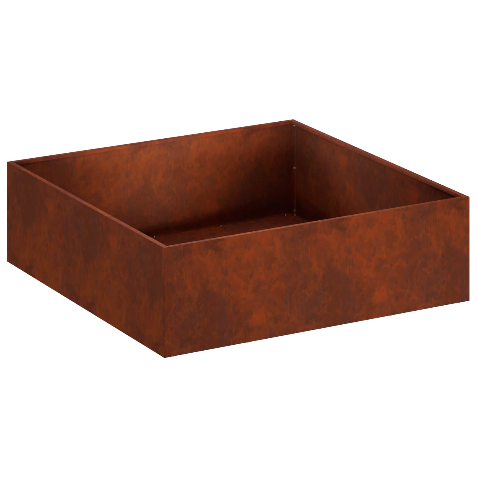 Vaso da giardino 2 pz Ruggine 100 x 100 x 30 cm Acciaio Corten