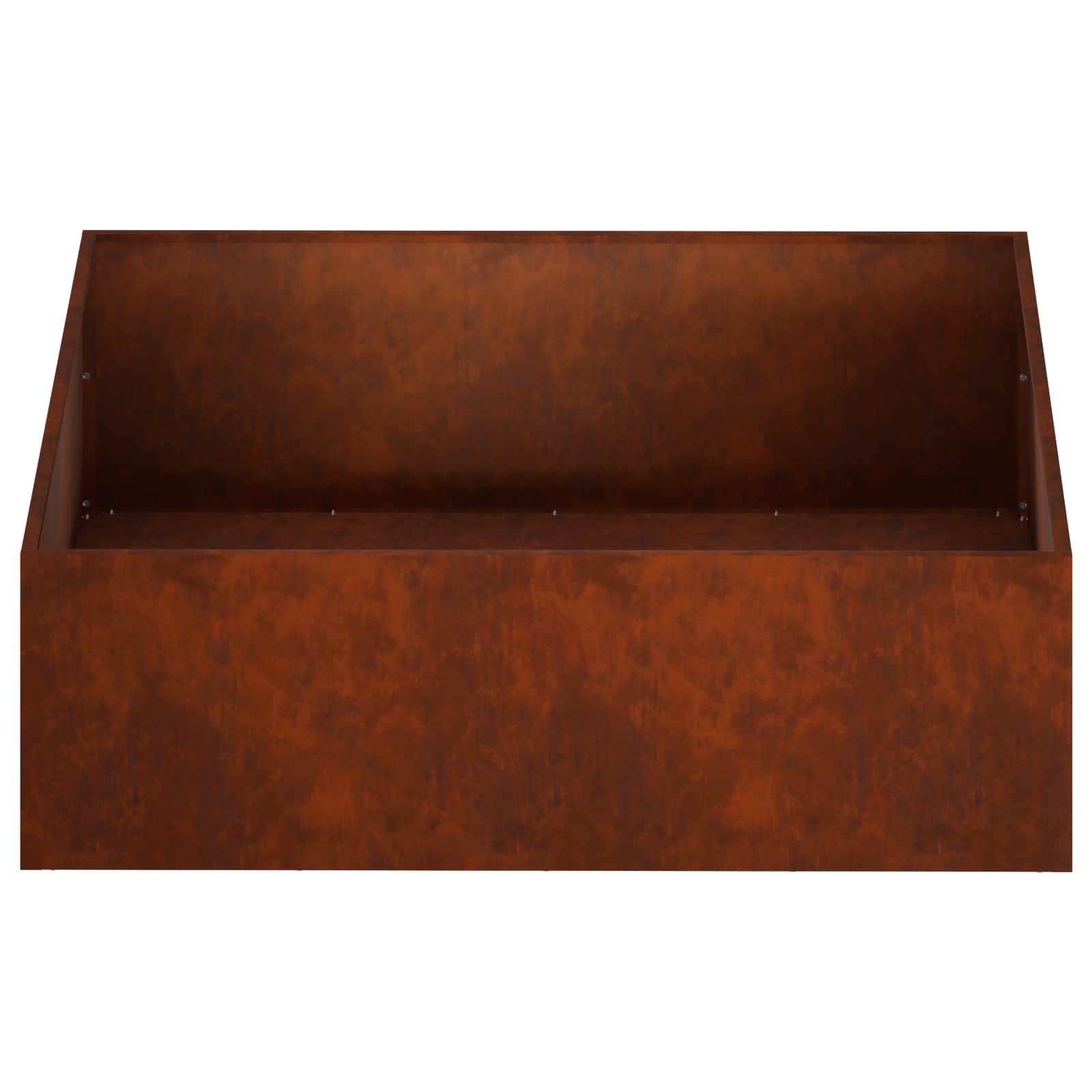 Vaso da giardino 2 pz Ruggine 100 x 100 x 30 cm Acciaio Corten