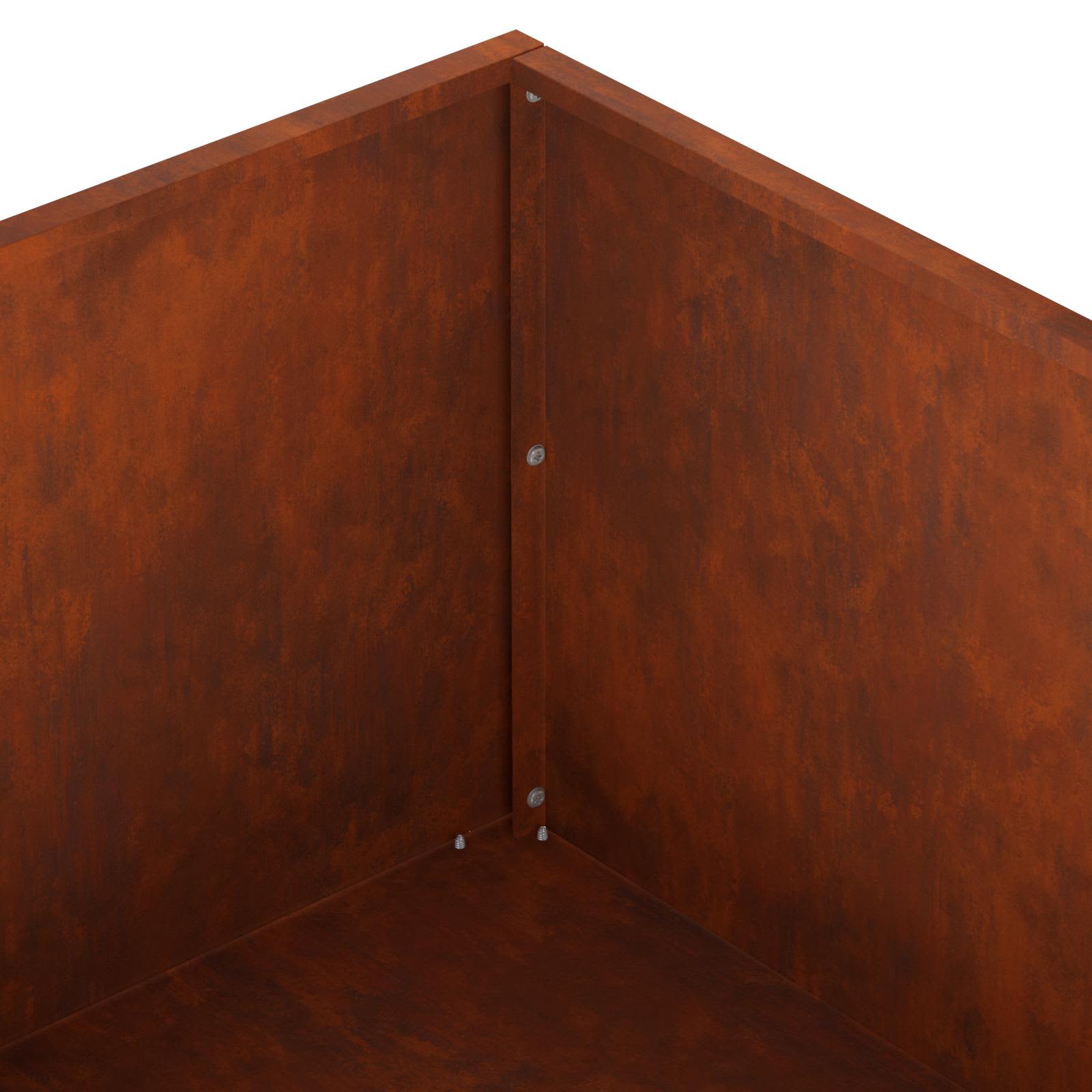Vaso da giardino 2 pz Ruggine 100 x 100 x 30 cm Acciaio Corten