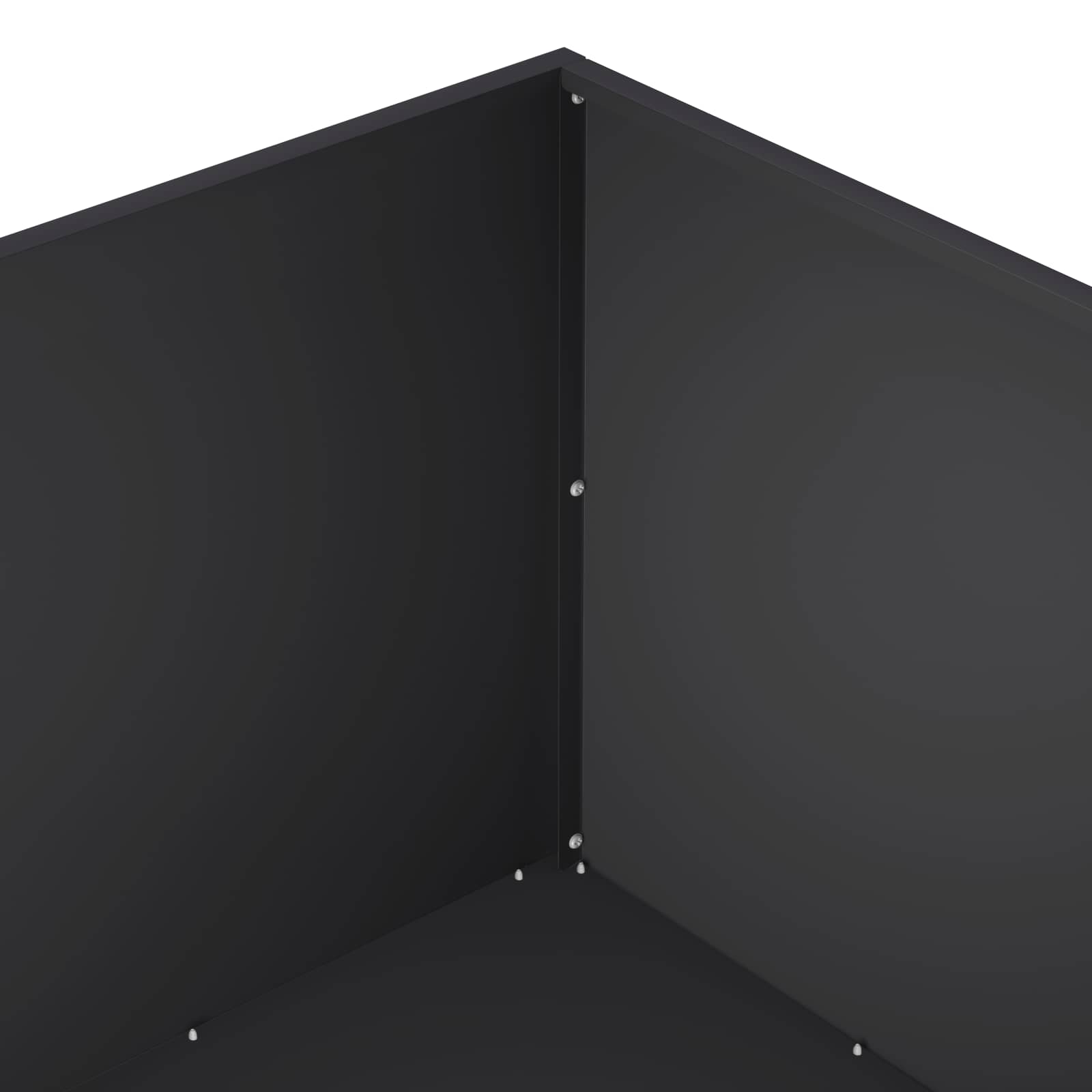 Vaso da giardino Nero 60 x 60 x 40 cm Acciaio laminato a freddo