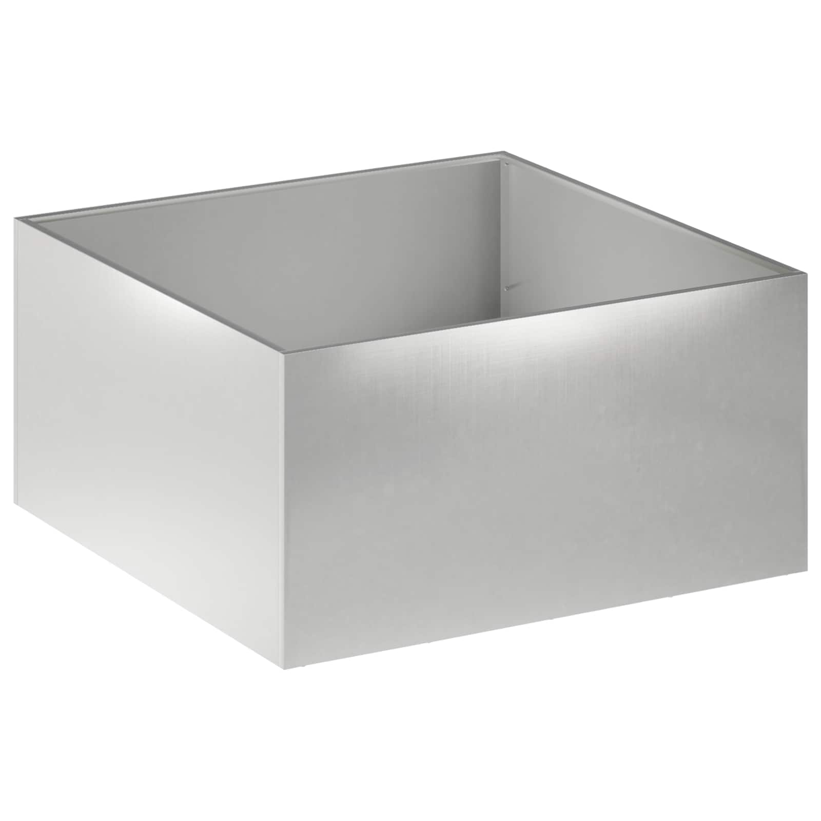 Vaso da giardino 2 pz Argento 60 x 60 x 40 cm Acciaio Inox