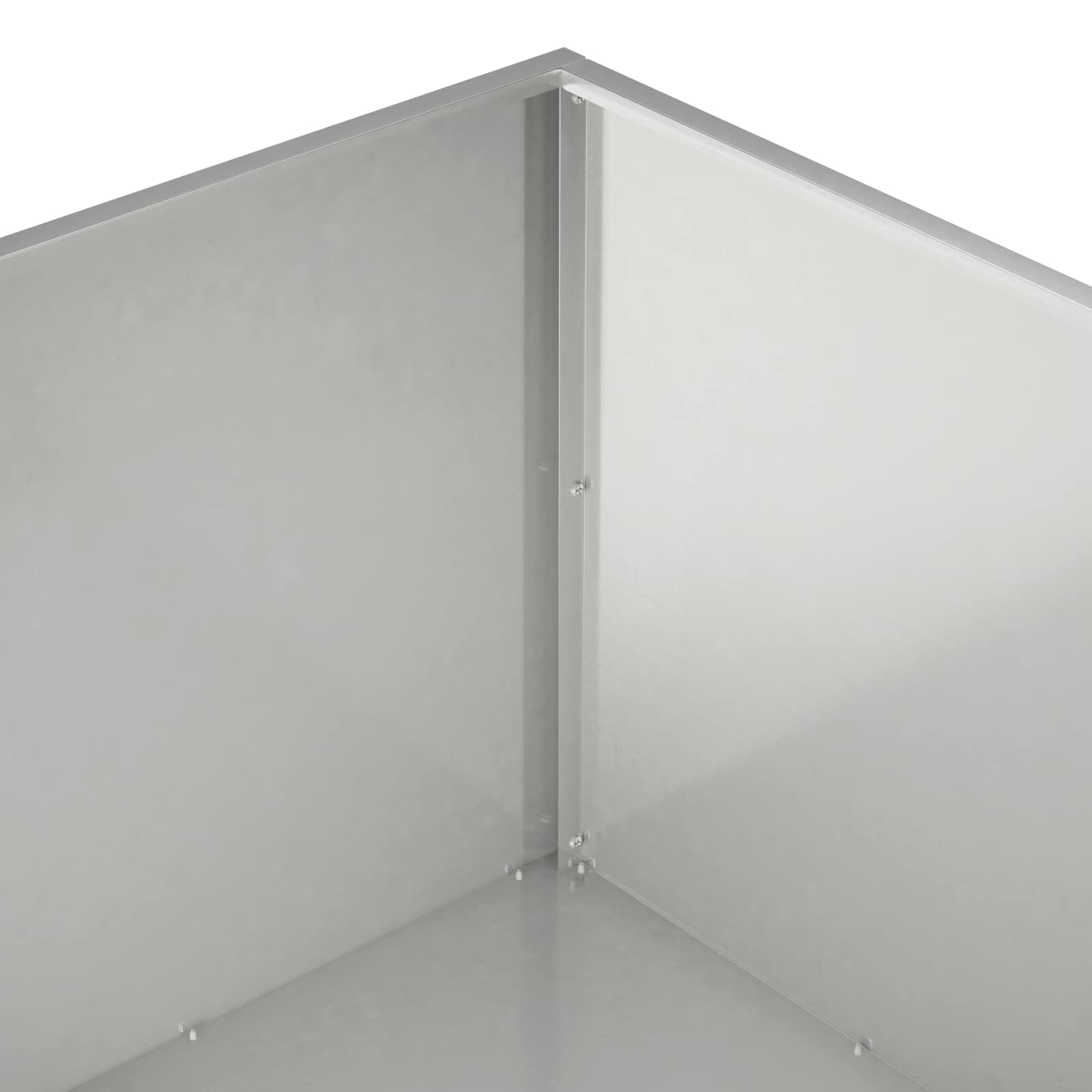 Vaso da giardino 2 pz Argento 60 x 60 x 40 cm Acciaio Inox