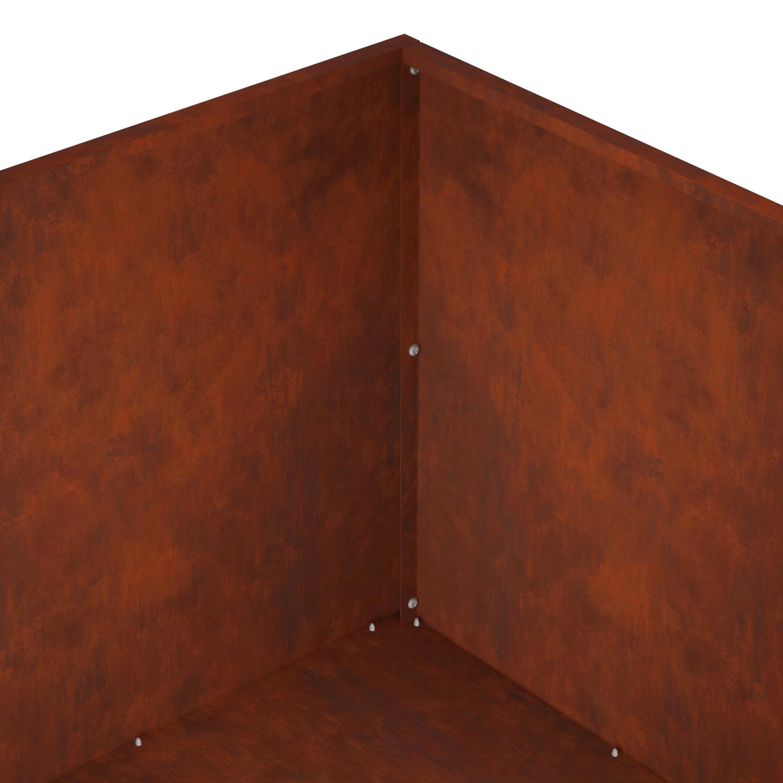 Vaso da giardino 2 pz Ruggine 60 x 60 x 40 cm Acciaio Corten