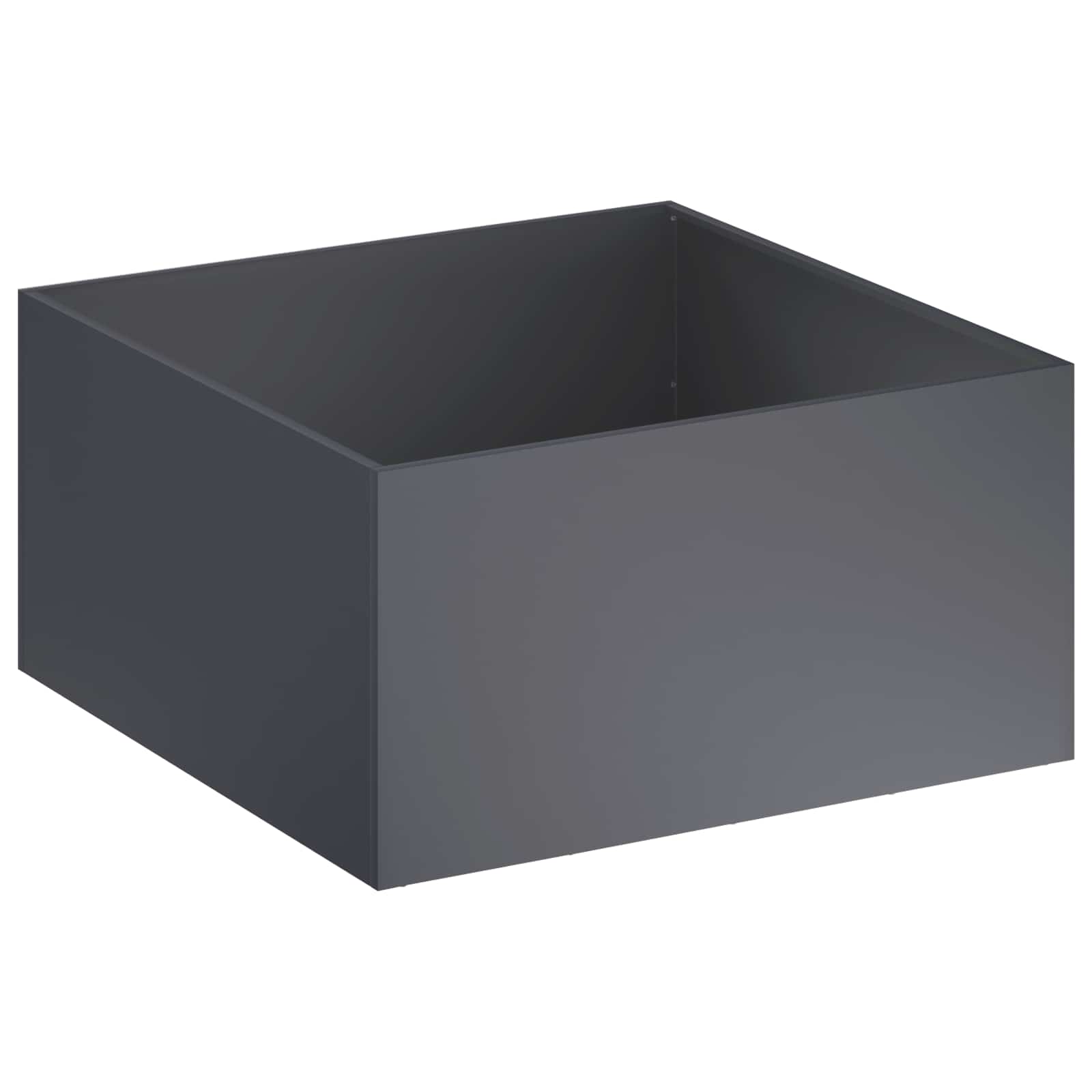Vaso da giardino Antracite 80 x 80 x 40 cm
