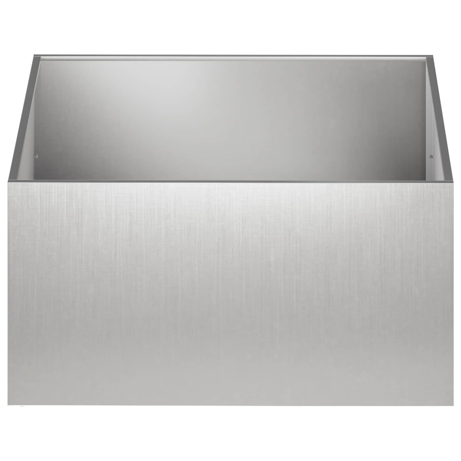 Vaso da giardino 2 pz Argento 80 x 80 x 40 cm Acciaio Inox