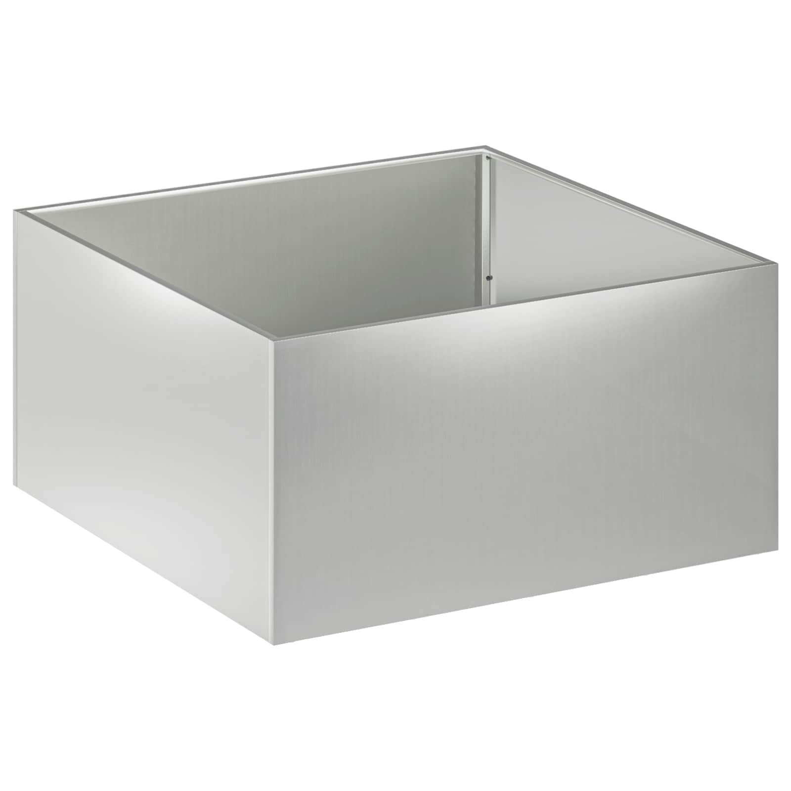 Vaso da giardino 2 pz Argento 80 x 80 x 40 cm Acciaio zincato
