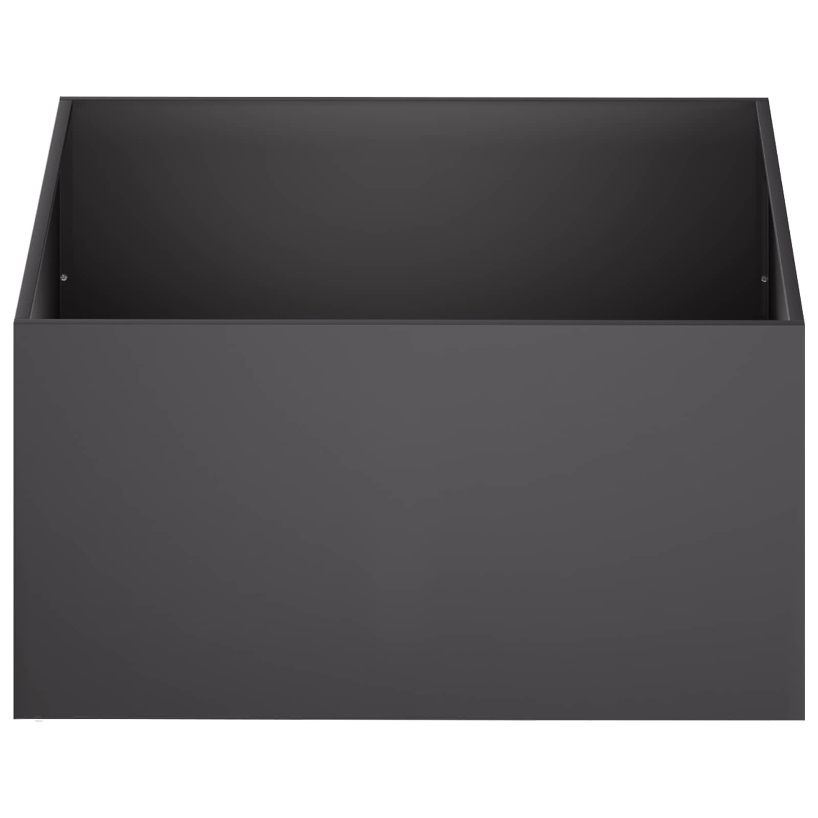 Vaso da giardino Nero 100 x 100 x 40 cm