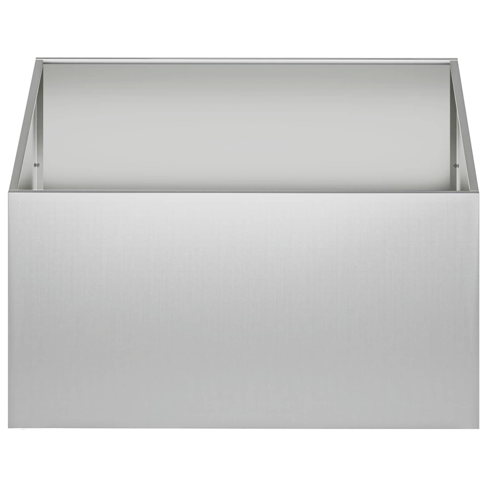 Vaso da giardino 2 pz Argento 100 x 100 x 40 cm Acciaio zincato