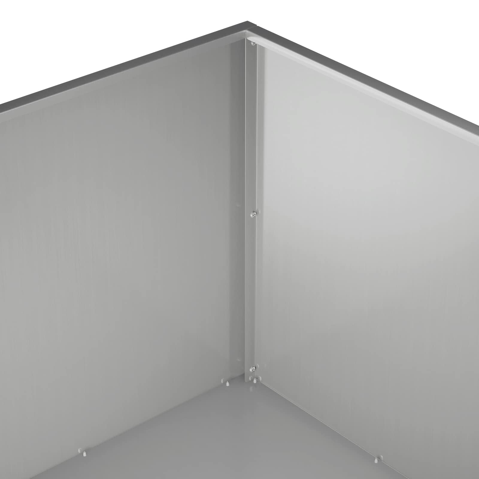 Vaso da giardino 2 pz Argento 100 x 100 x 40 cm Acciaio zincato
