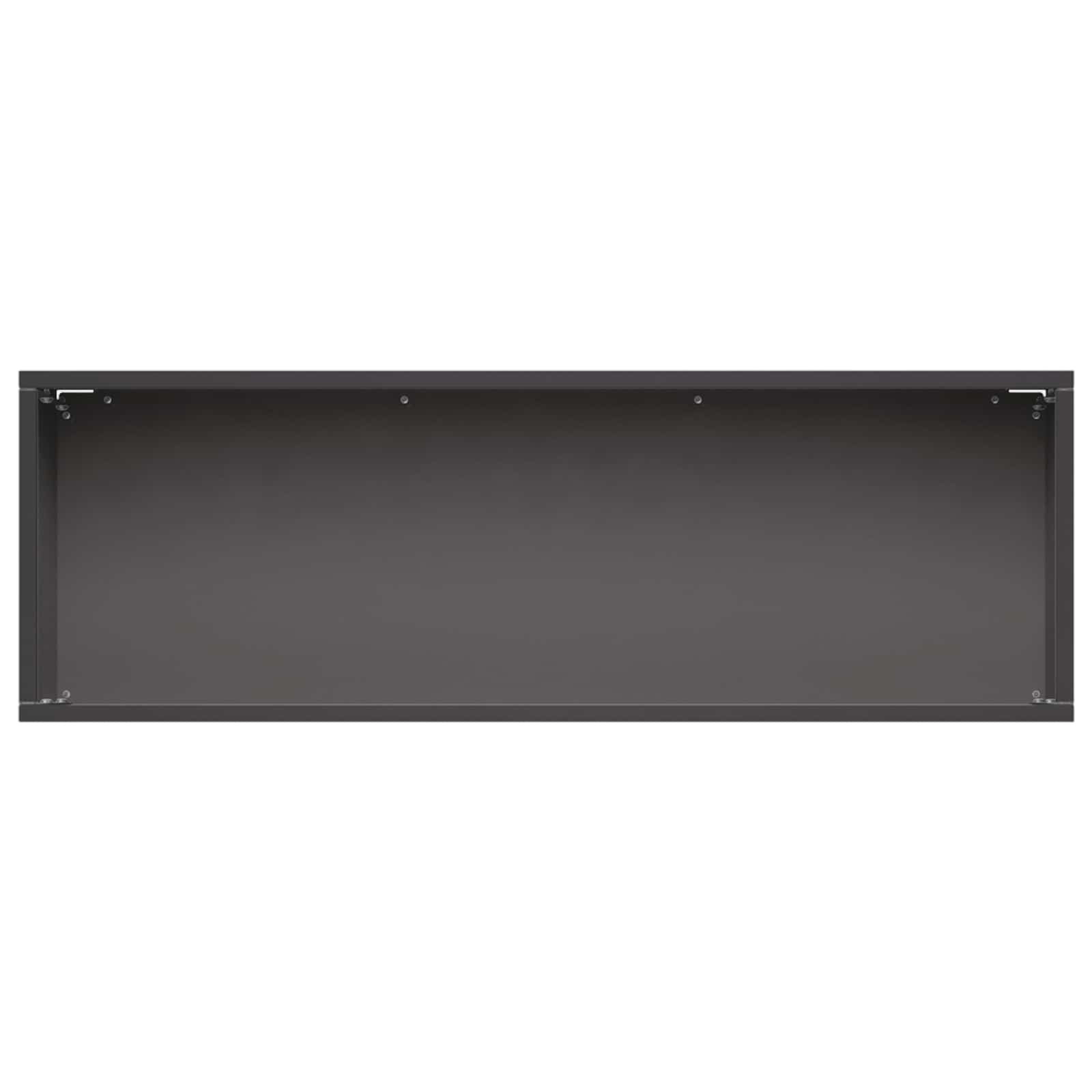Vaso da giardino Nero 40 x 20 x 20 cm Acciaio laminato a freddo