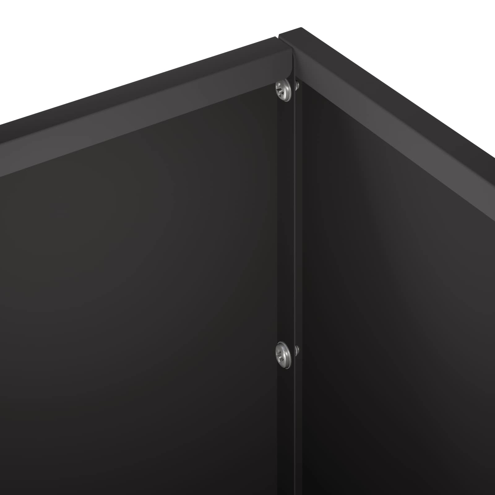 Vaso da giardino Nero 40 x 20 x 20 cm Acciaio laminato a freddo