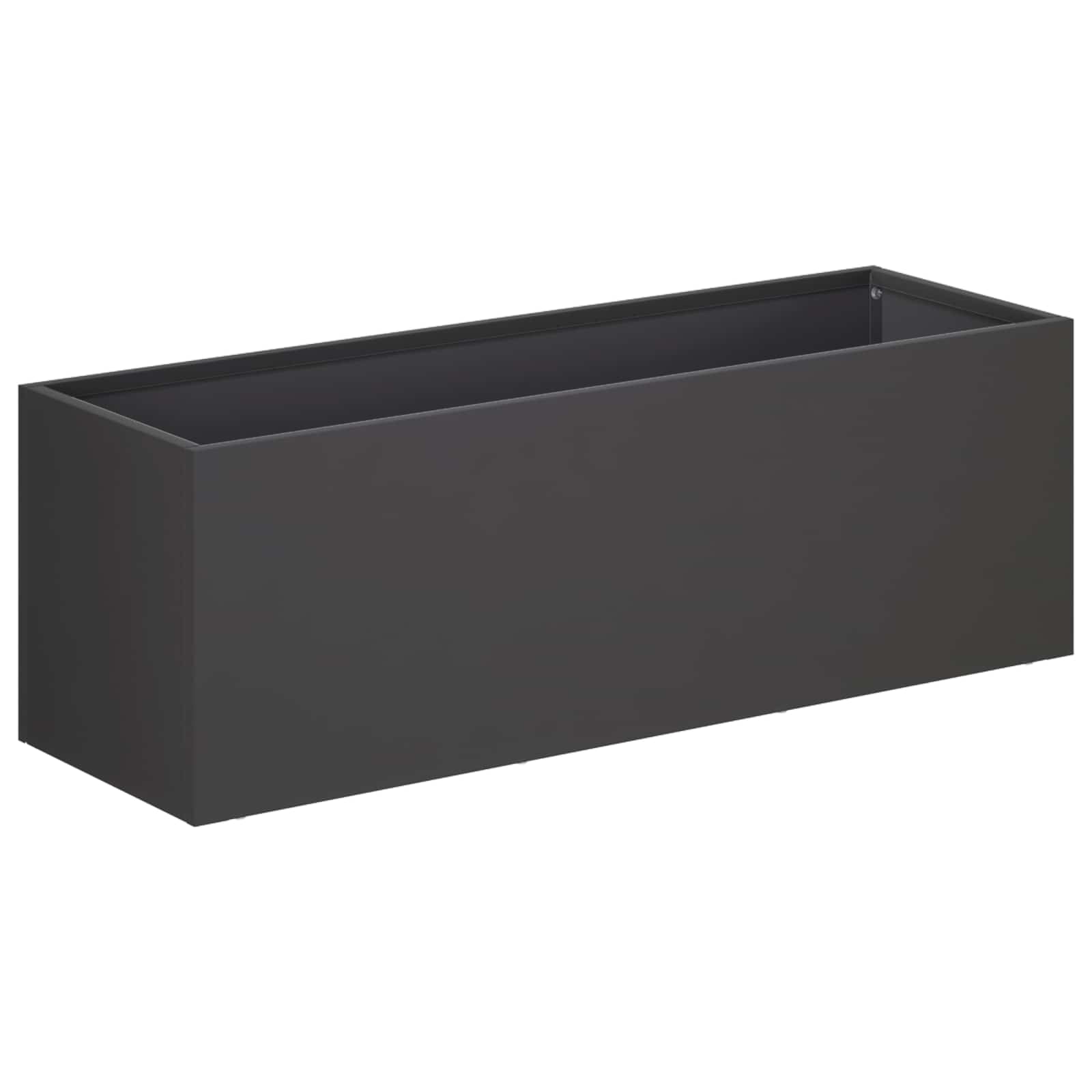 Vaso da giardino 2 pz Nero 40 x 20 x 20 cm
