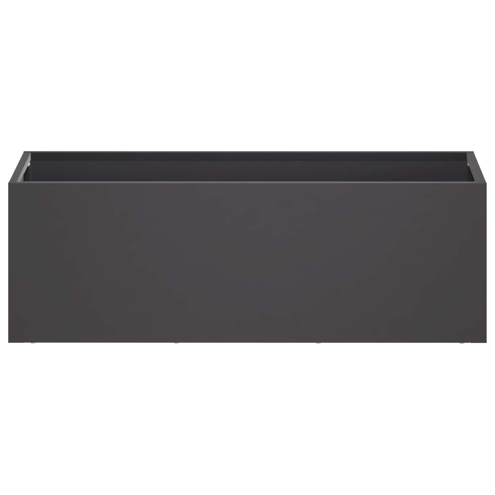 Vaso da giardino 2 pz Nero 40 x 20 x 20 cm