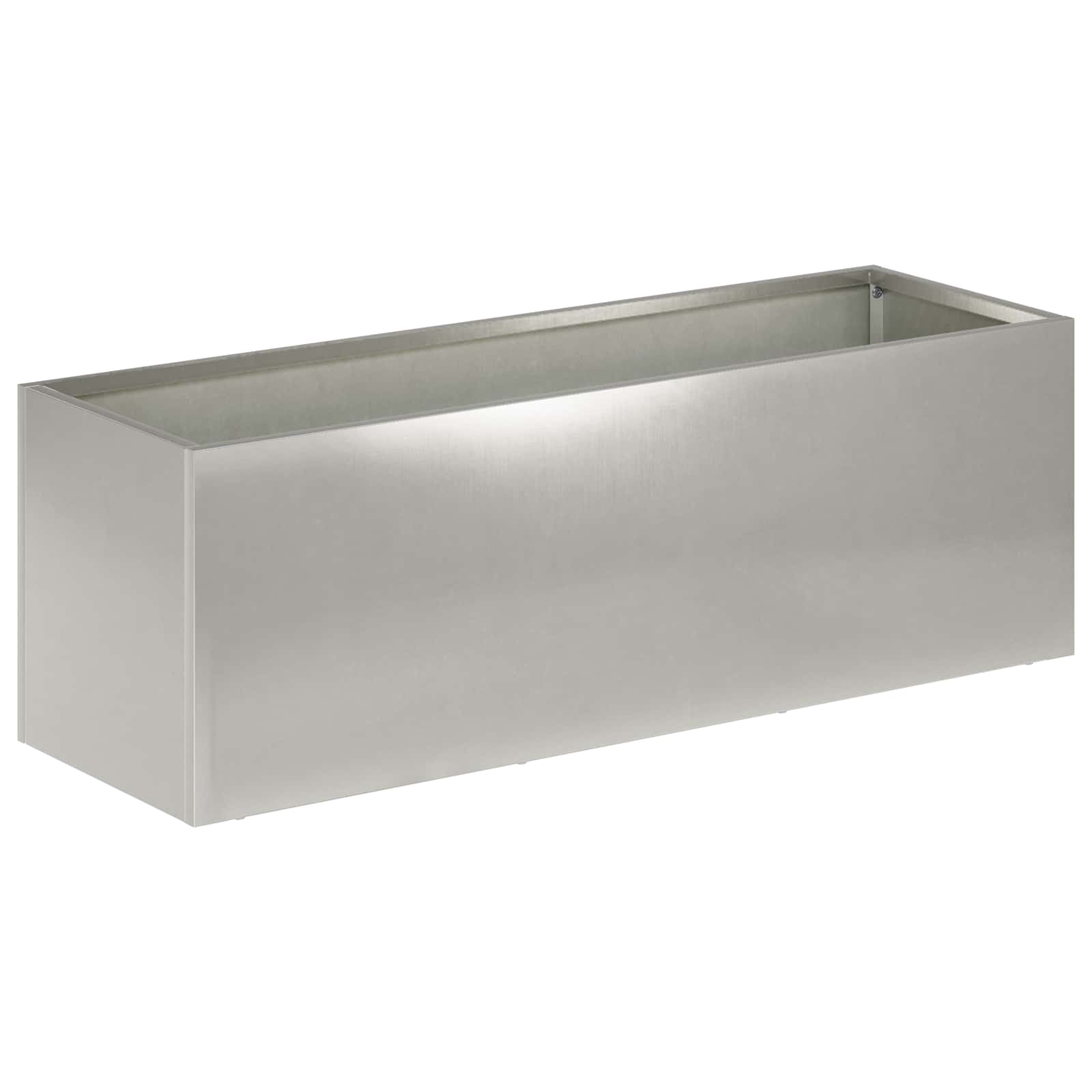 Vaso da giardino 2 pz Argento 60 x 20 x 20 cm Acciaio Inox