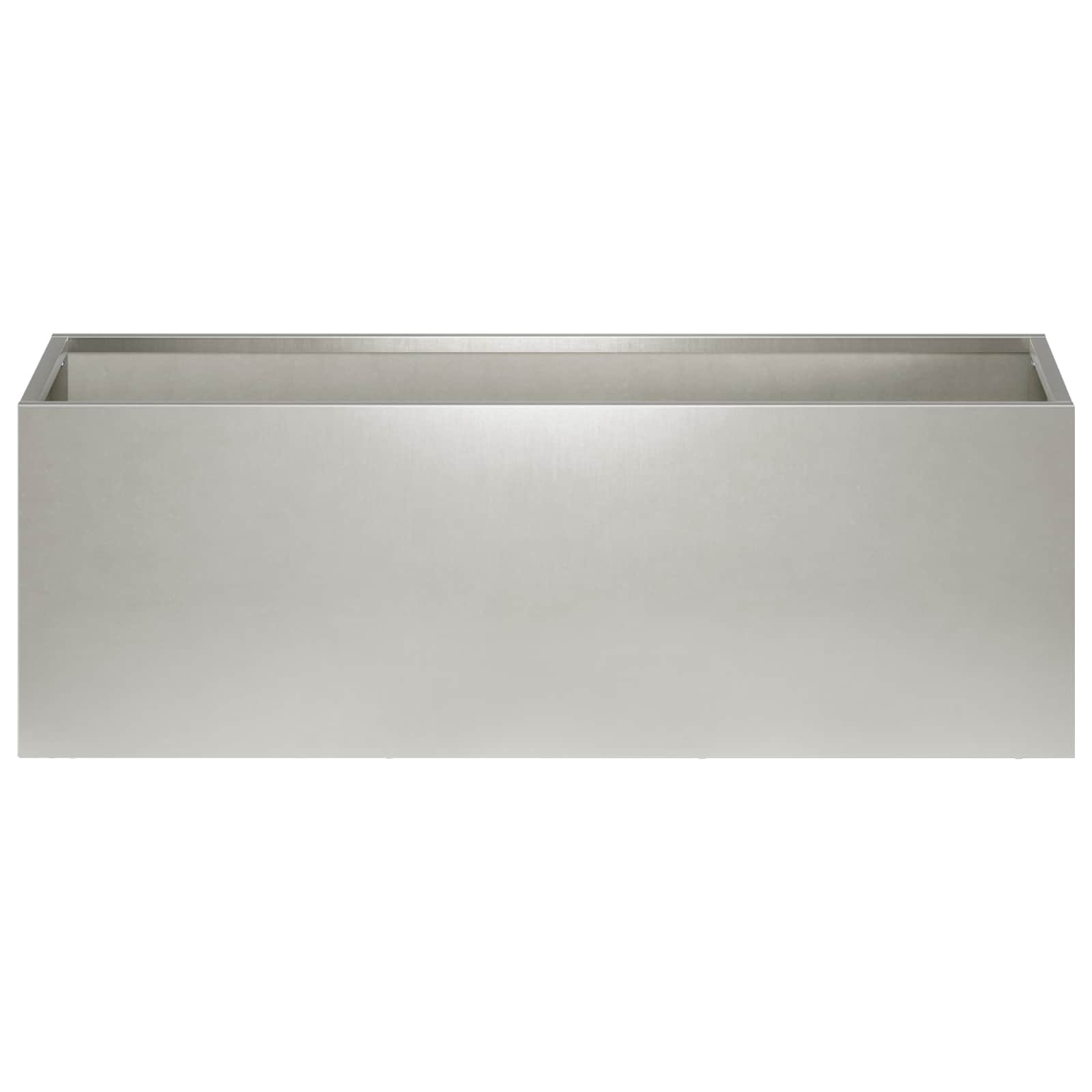 Vaso da giardino 2 pz Argento 60 x 20 x 20 cm Acciaio Inox