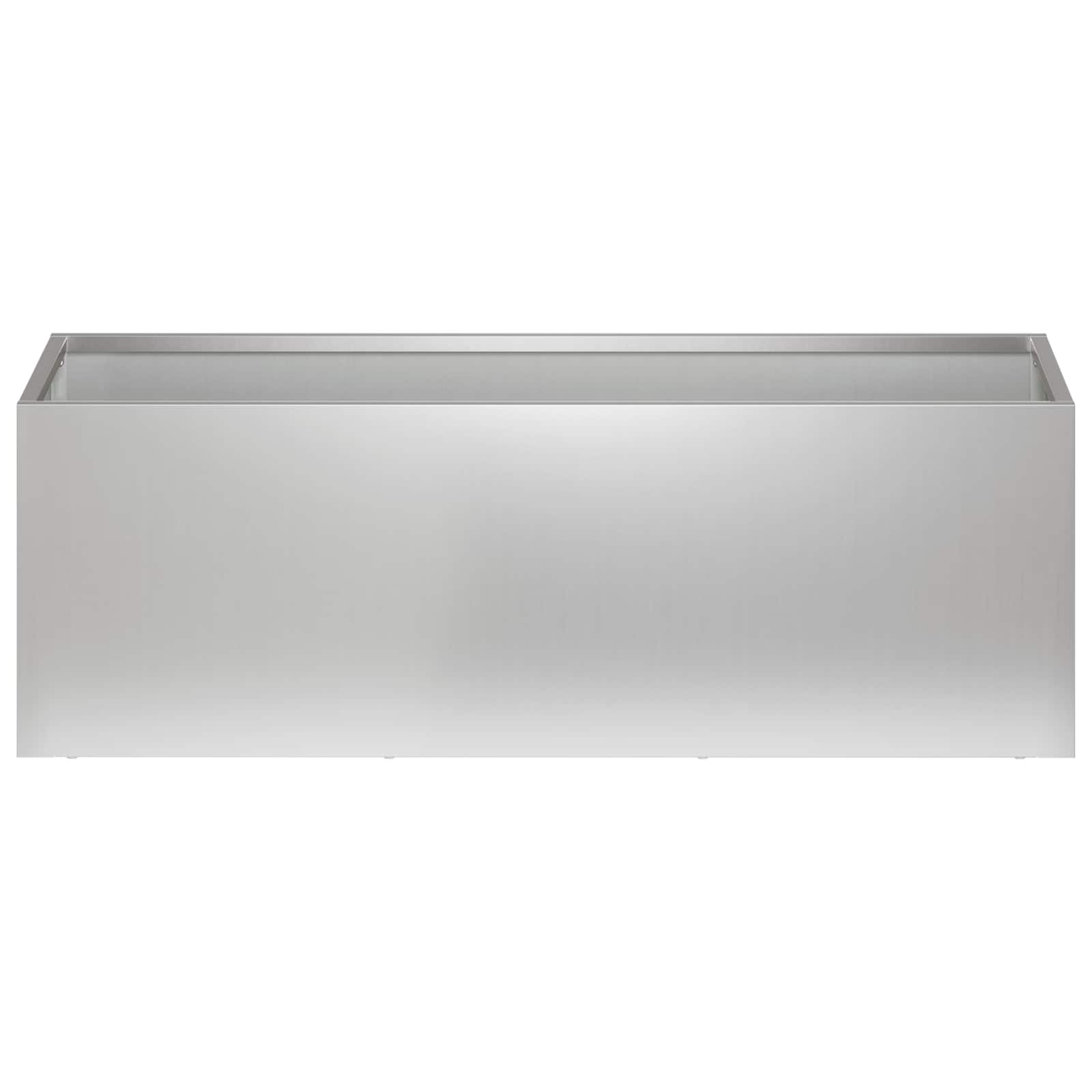 Vaso da giardino 2 pz Argento 60 x 20 x 20 cm Acciaio zincato