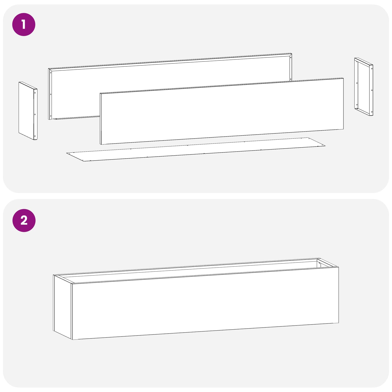 Vaso da giardino Argento 80 x 20 x 20 cm Acciaio Inox