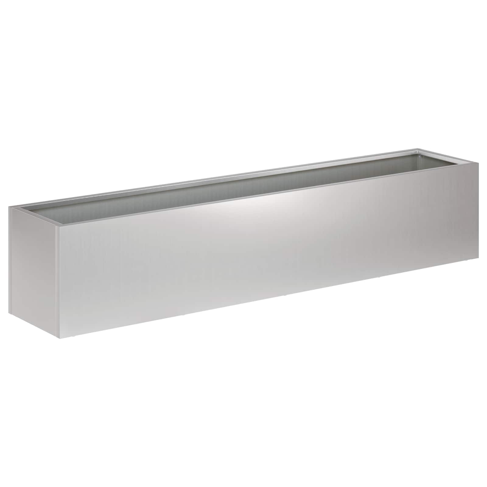 Vaso da giardino Argento 100 x 20 x 20 cm Acciaio zincato