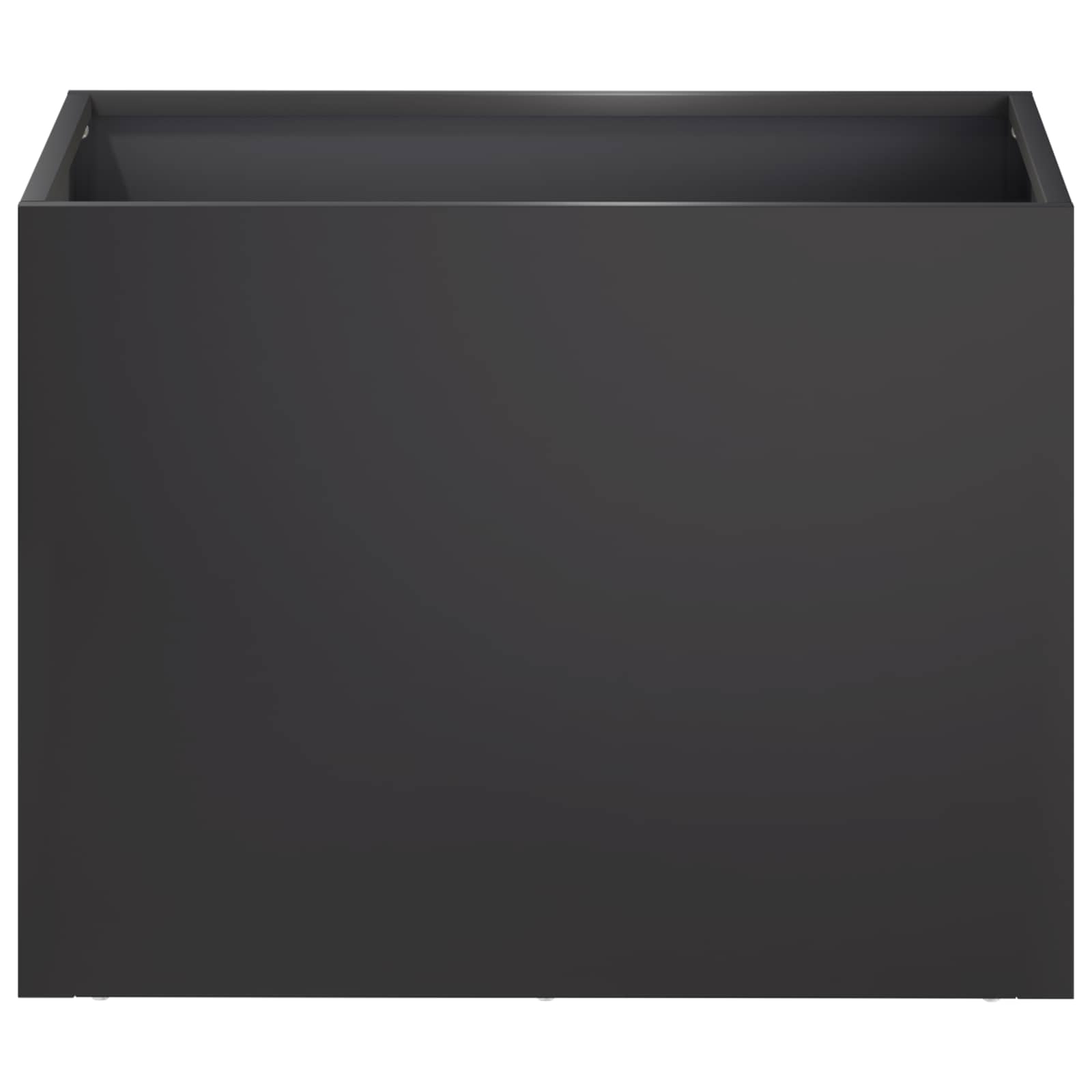 Vaso da giardino Nero 40 x 30 x 30 cm Acciaio laminato a freddo