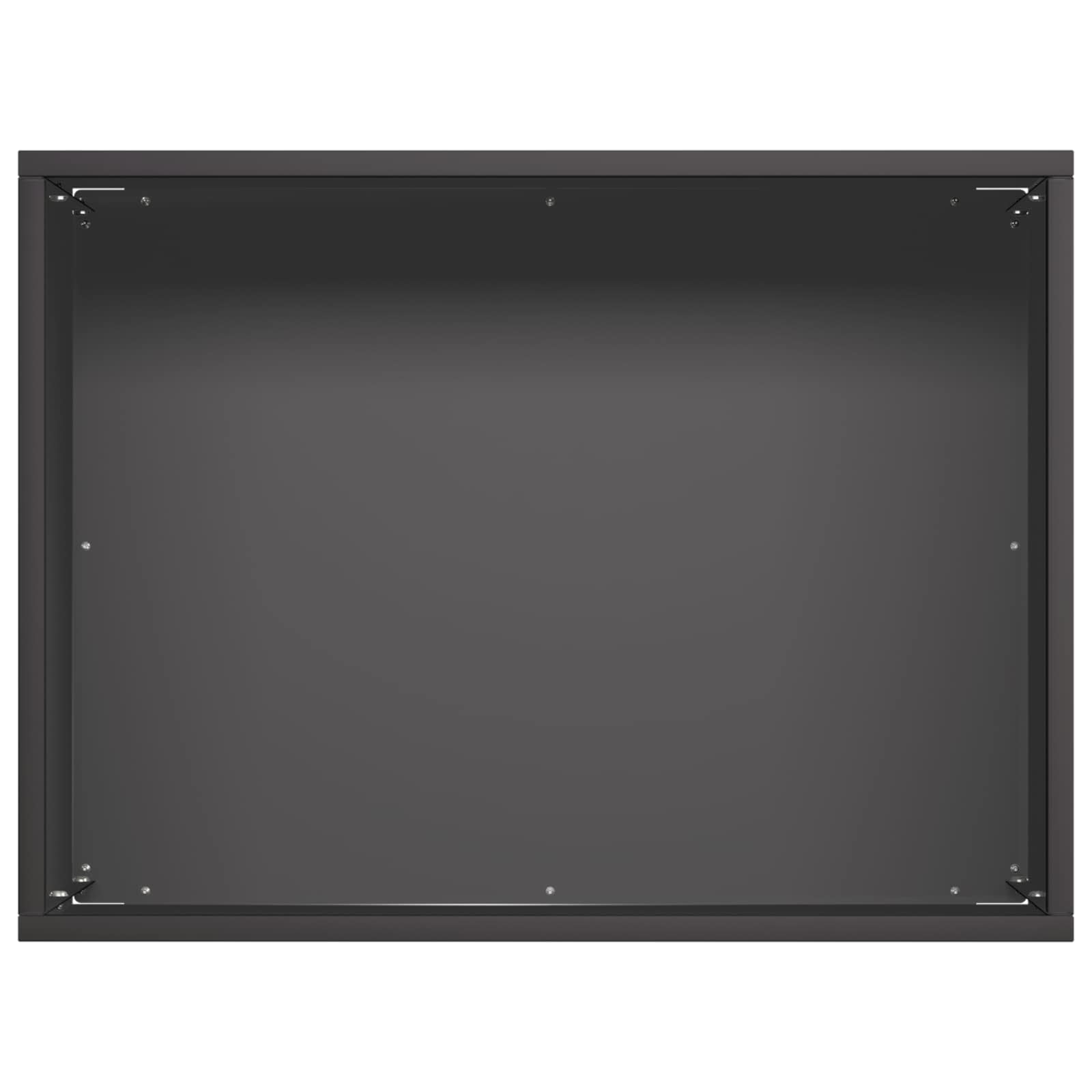 Vaso da giardino Nero 40 x 30 x 30 cm Acciaio laminato a freddo