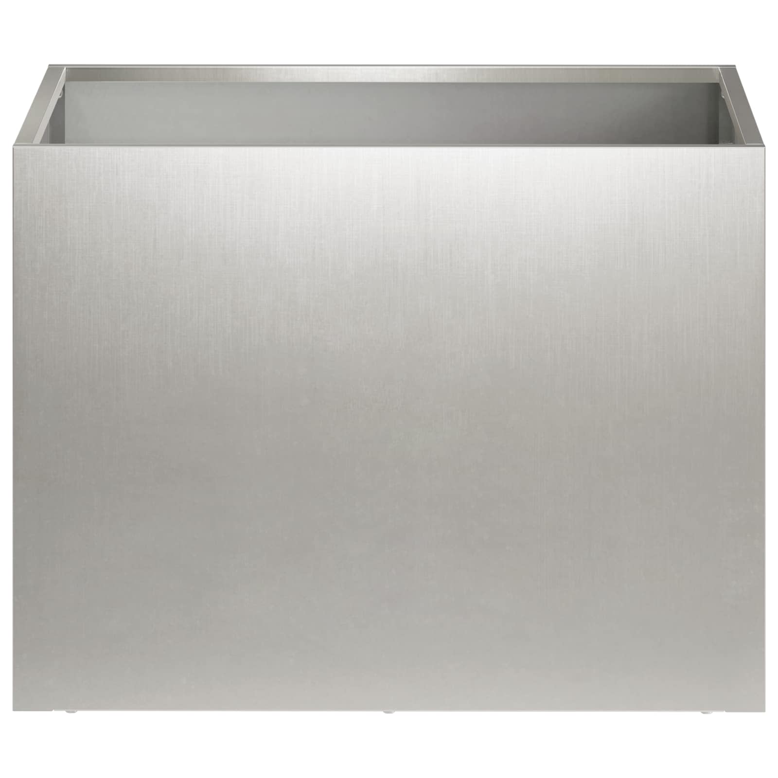 Vaso da giardino Argento 40 x 30 x 30 cm Acciaio Inox