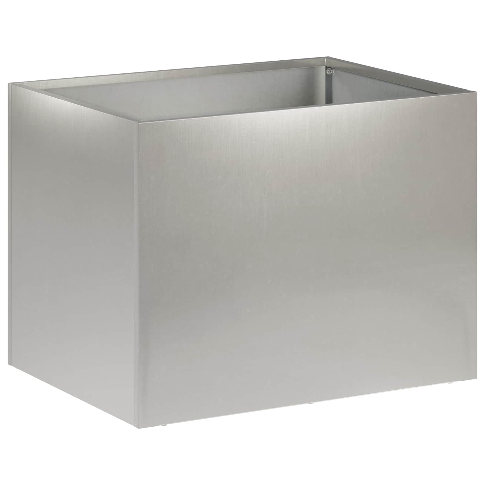 Vaso da giardino 2 pz Argento 40 x 30 x 30 cm Acciaio Inox