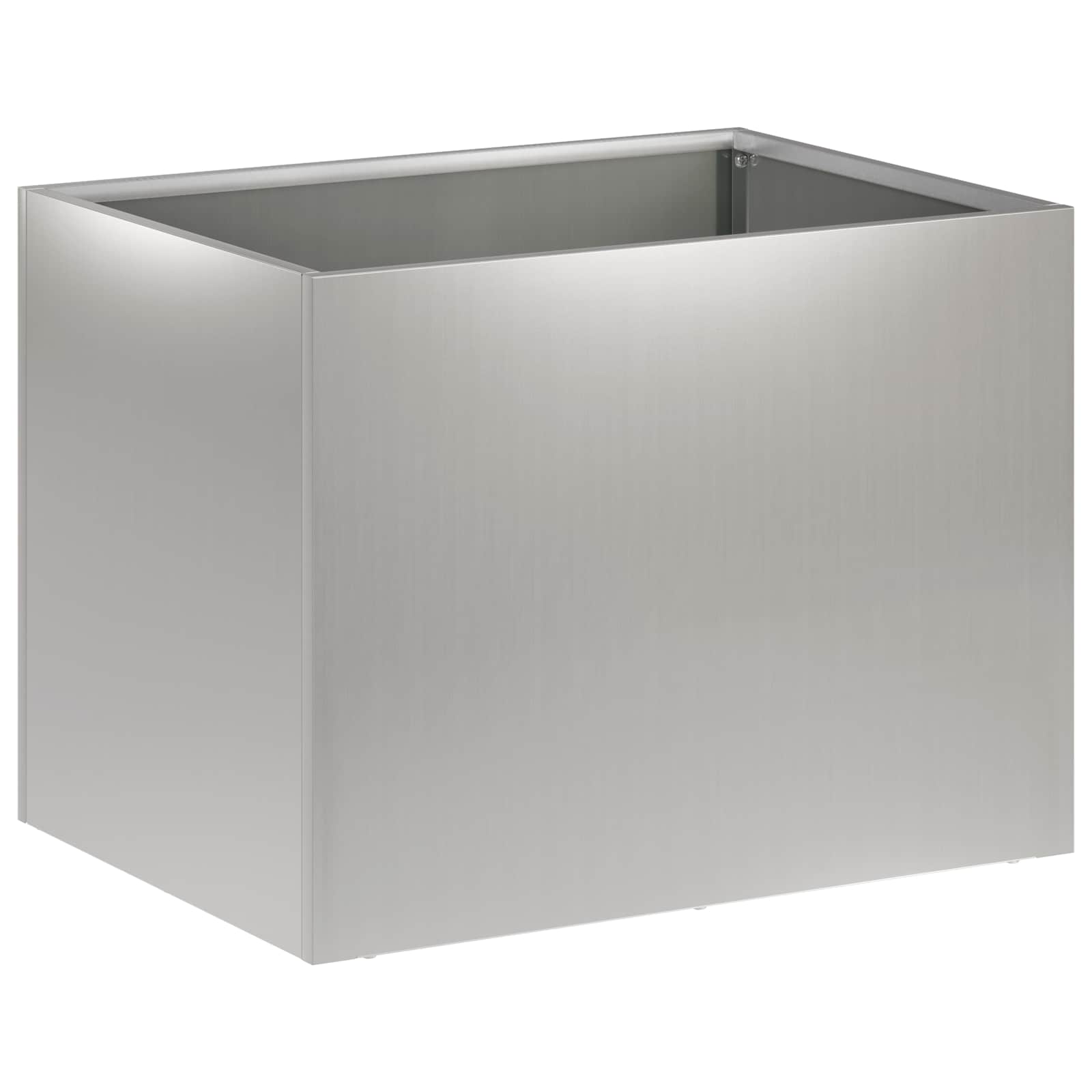 Vaso da giardino Argento 40 x 30 x 30 cm Acciaio zincato