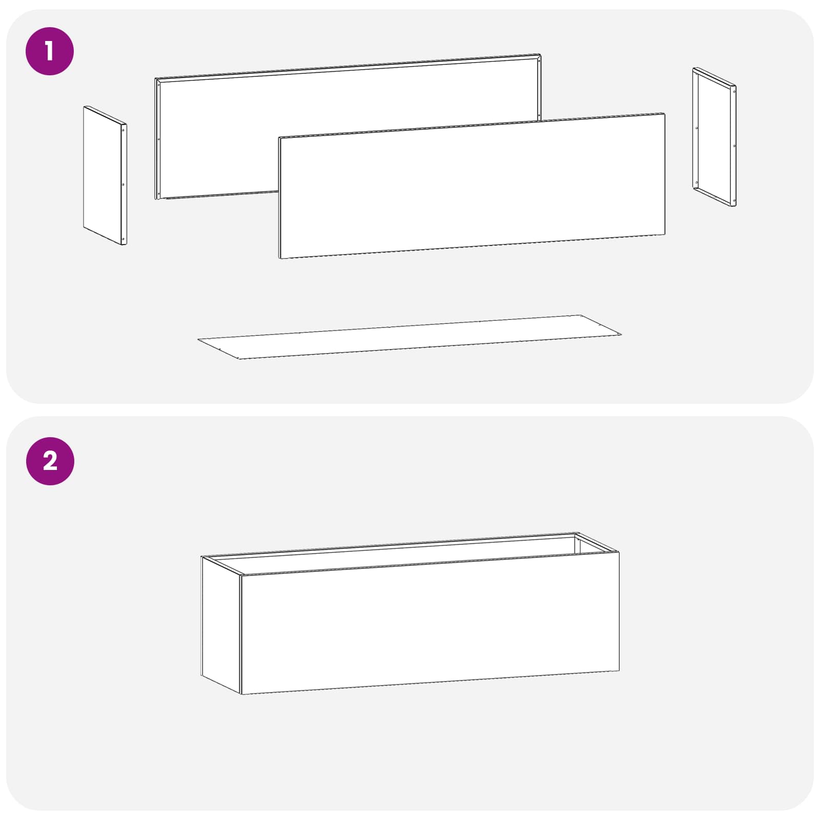 Vaso da giardino Bianco 80 x 30 x 30 cm
