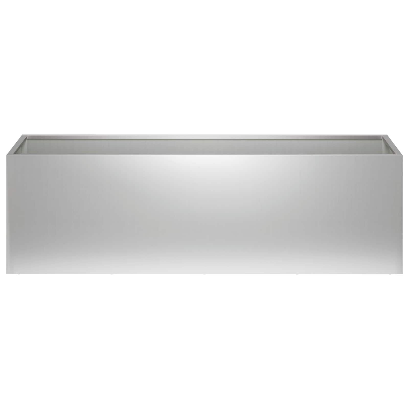 Vaso da giardino 2 pz Argento 80 x 30 x 30 cm Acciaio zincato