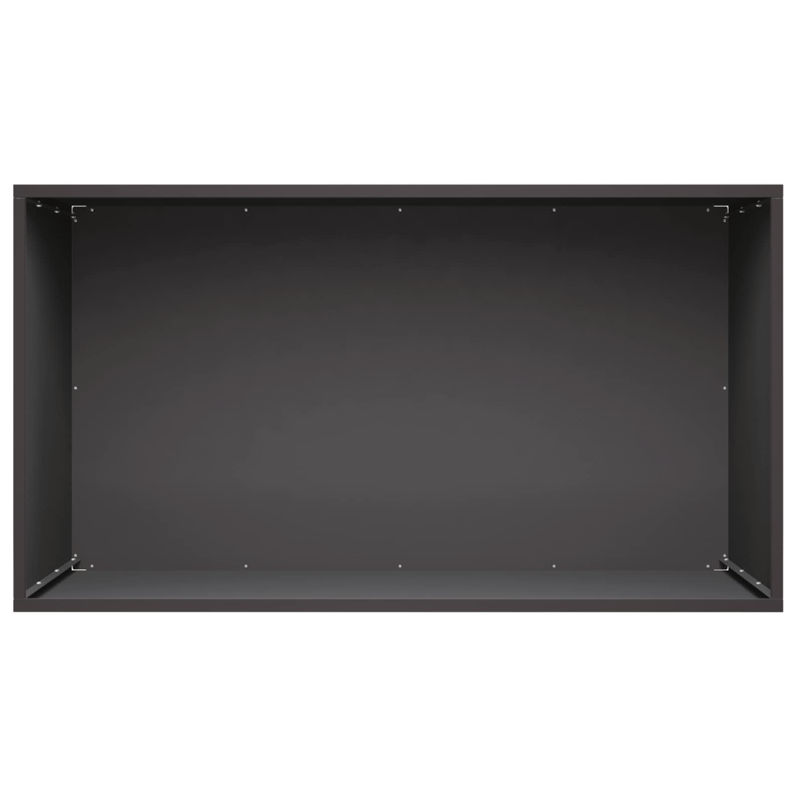 Vaso da giardino 2 pz Nero 80 x 50 x 50 cm