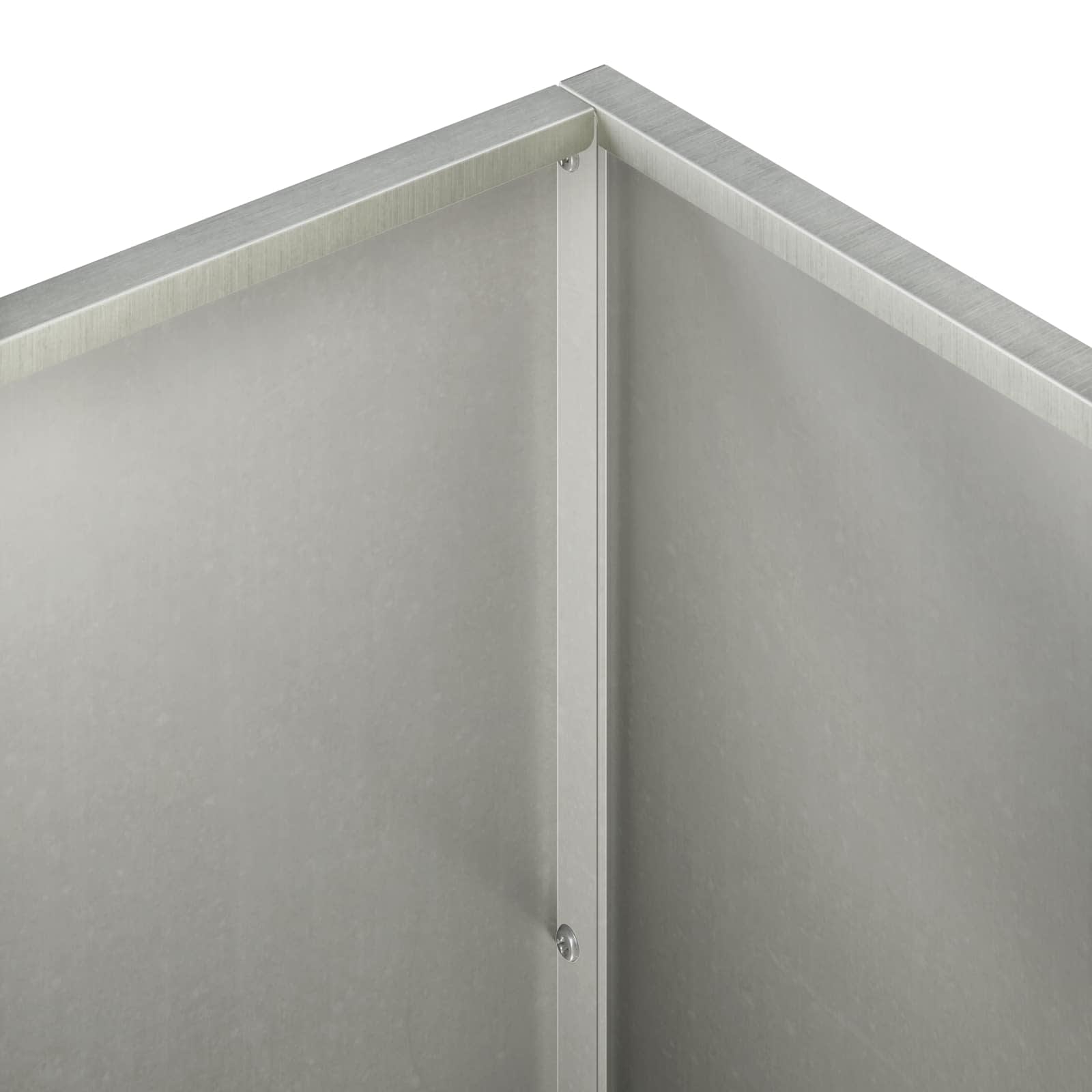 Vaso da giardino 2 pz Argento 80 x 50 x 50 cm Acciaio Inox