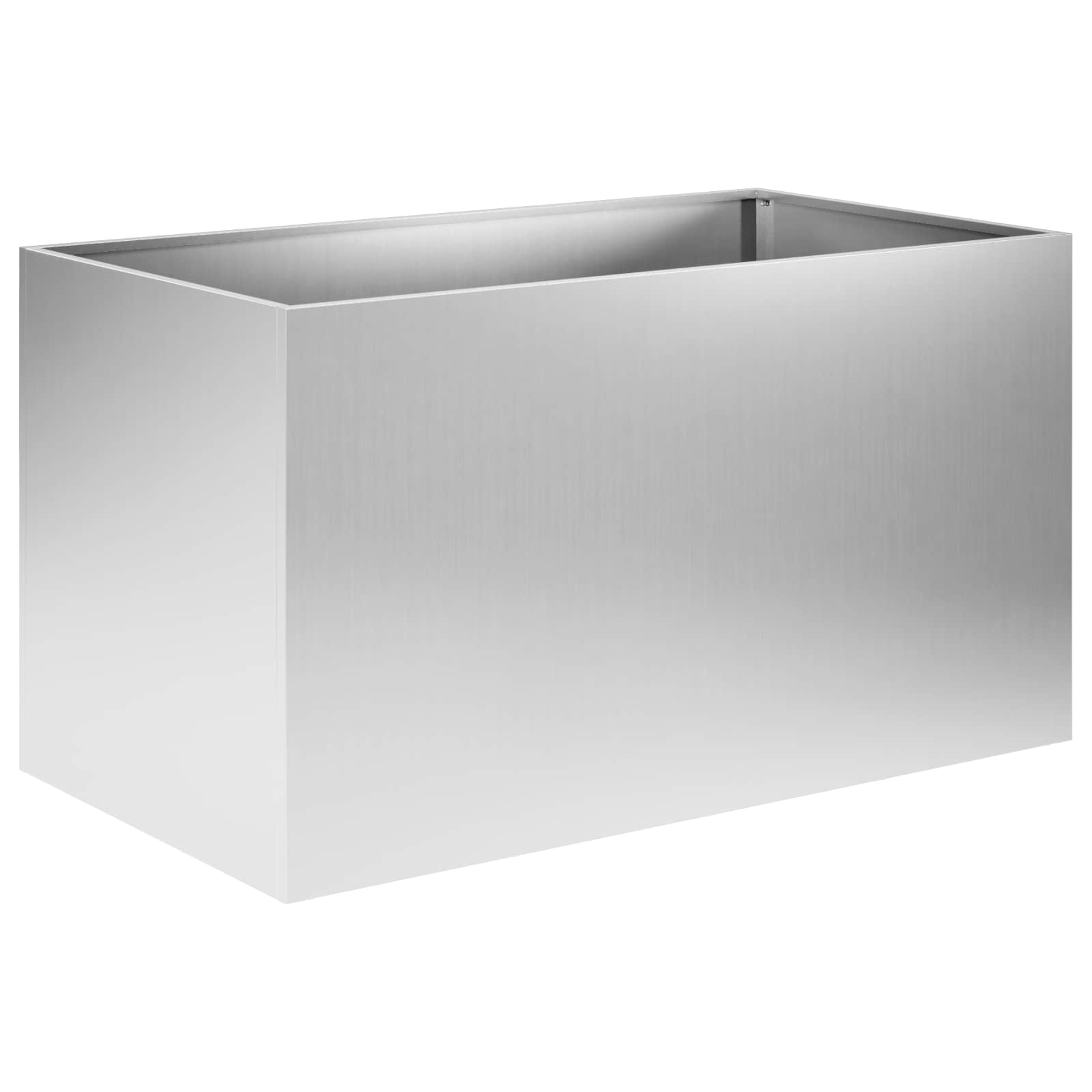 Vaso da giardino Argento 80 x 50 x 50 cm Acciaio zincato