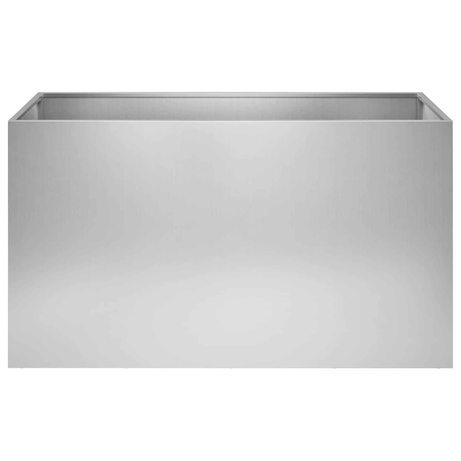 Vaso da giardino Argento 80 x 50 x 50 cm Acciaio zincato