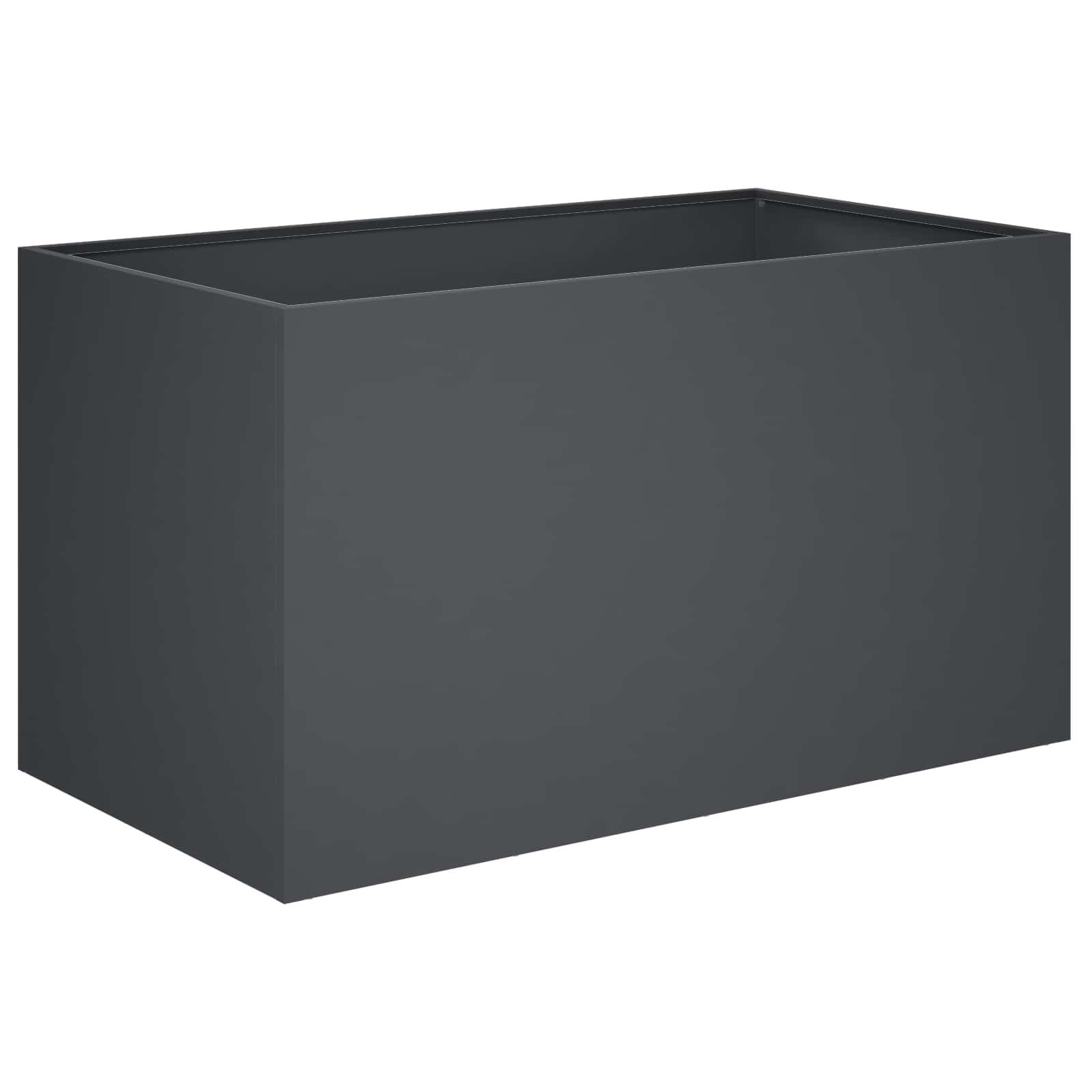 Vaso da giardino 2 pz Antracite 100 x 50 x 50 cm