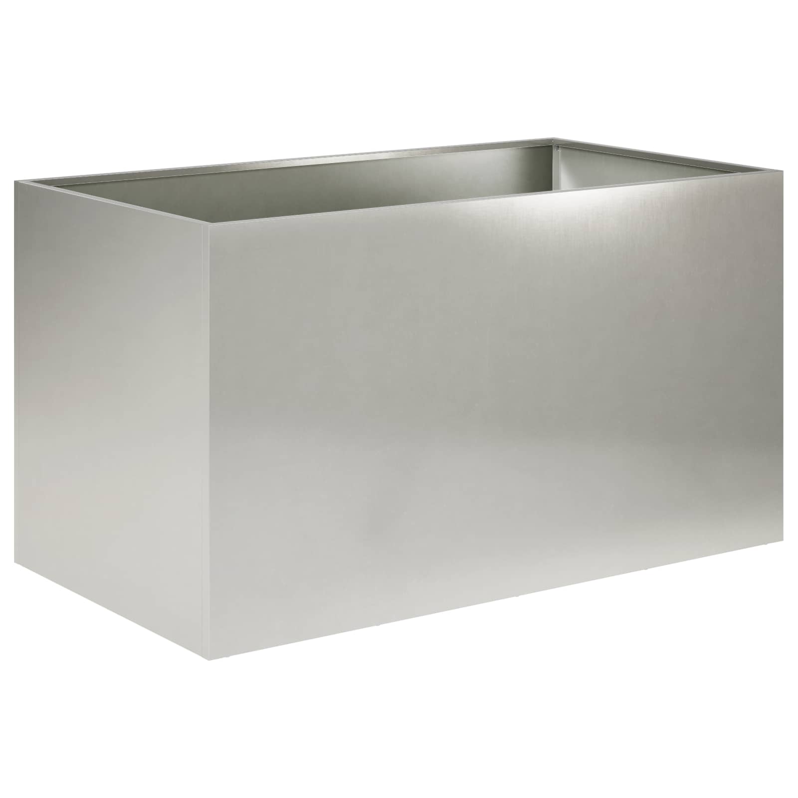 Vaso da giardino Argento 100 x 50 x 50 cm Acciaio Inox