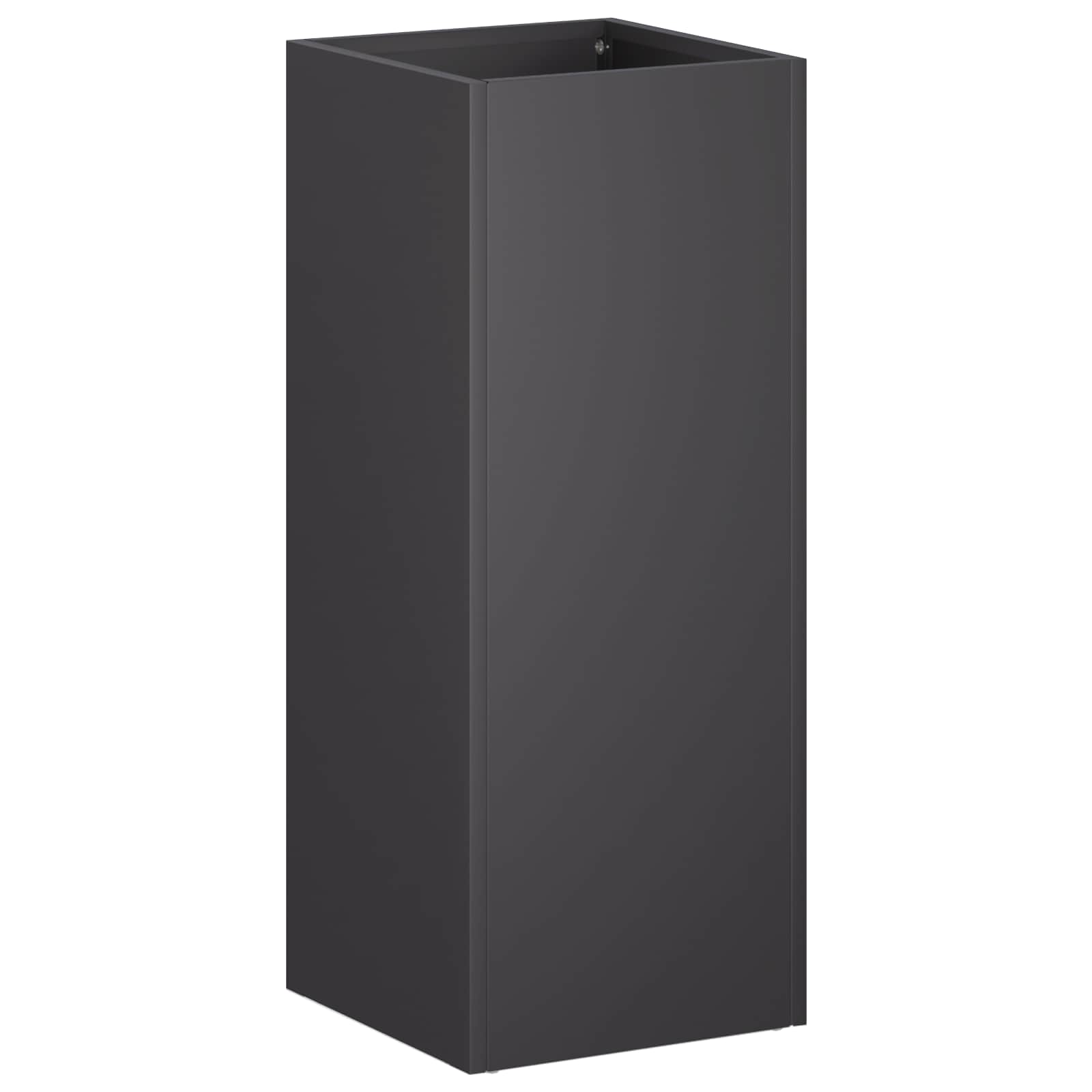 Vaso da giardino 2 pz Nero 20 x 20 x 40 cm