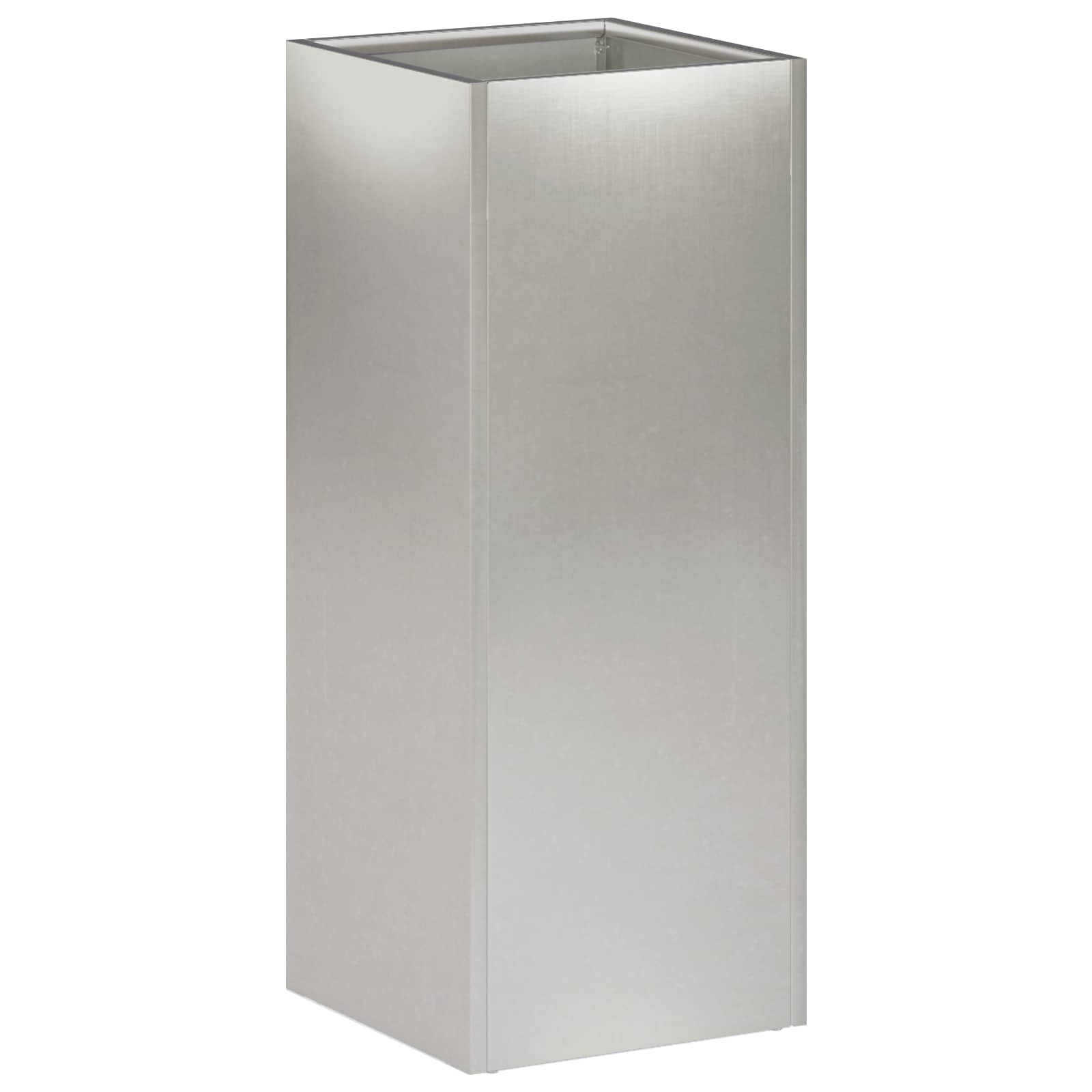 Vaso da giardino Argento 20 x 20 x 40 cm Acciaio Inox