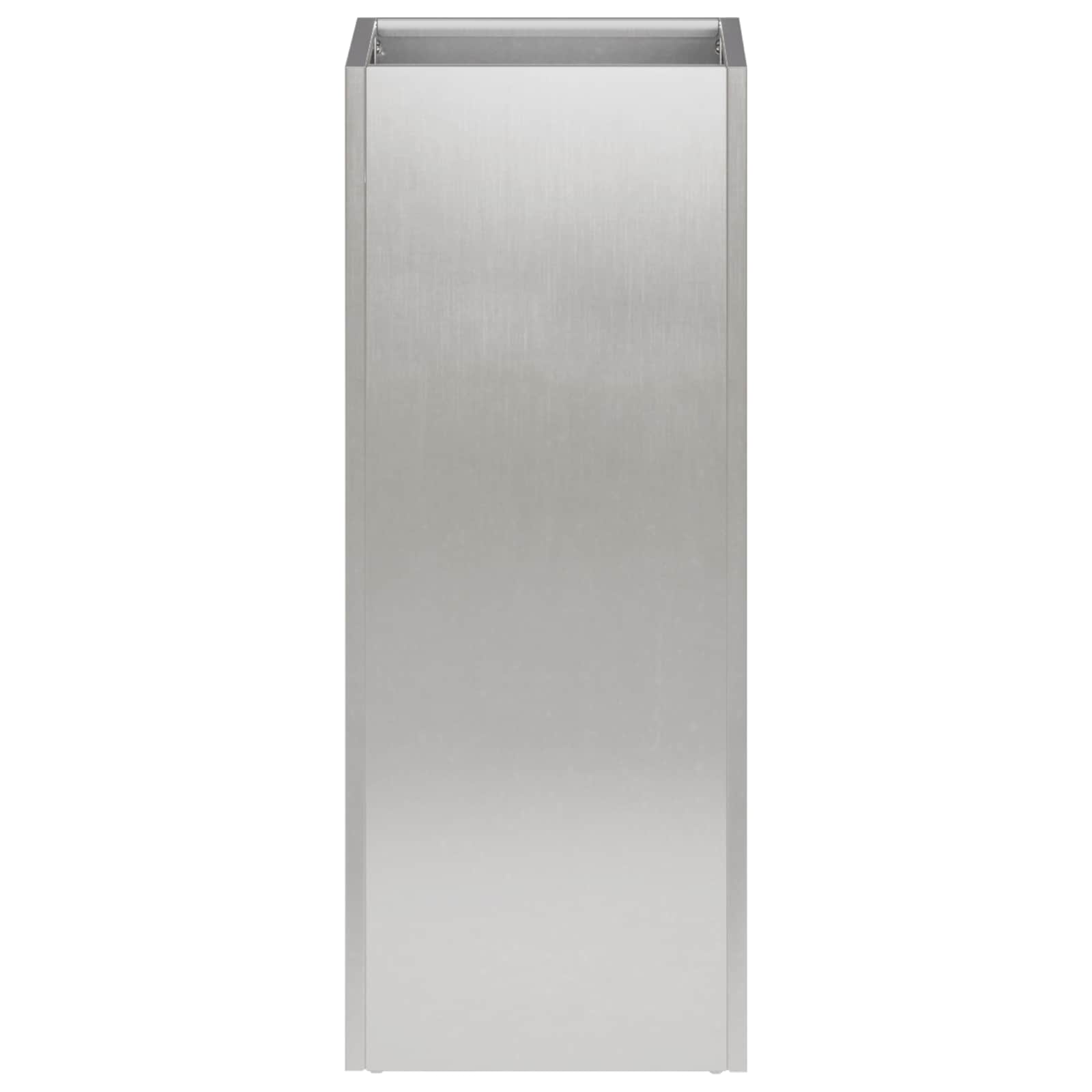 Vaso da giardino Argento 20 x 20 x 40 cm Acciaio Inox
