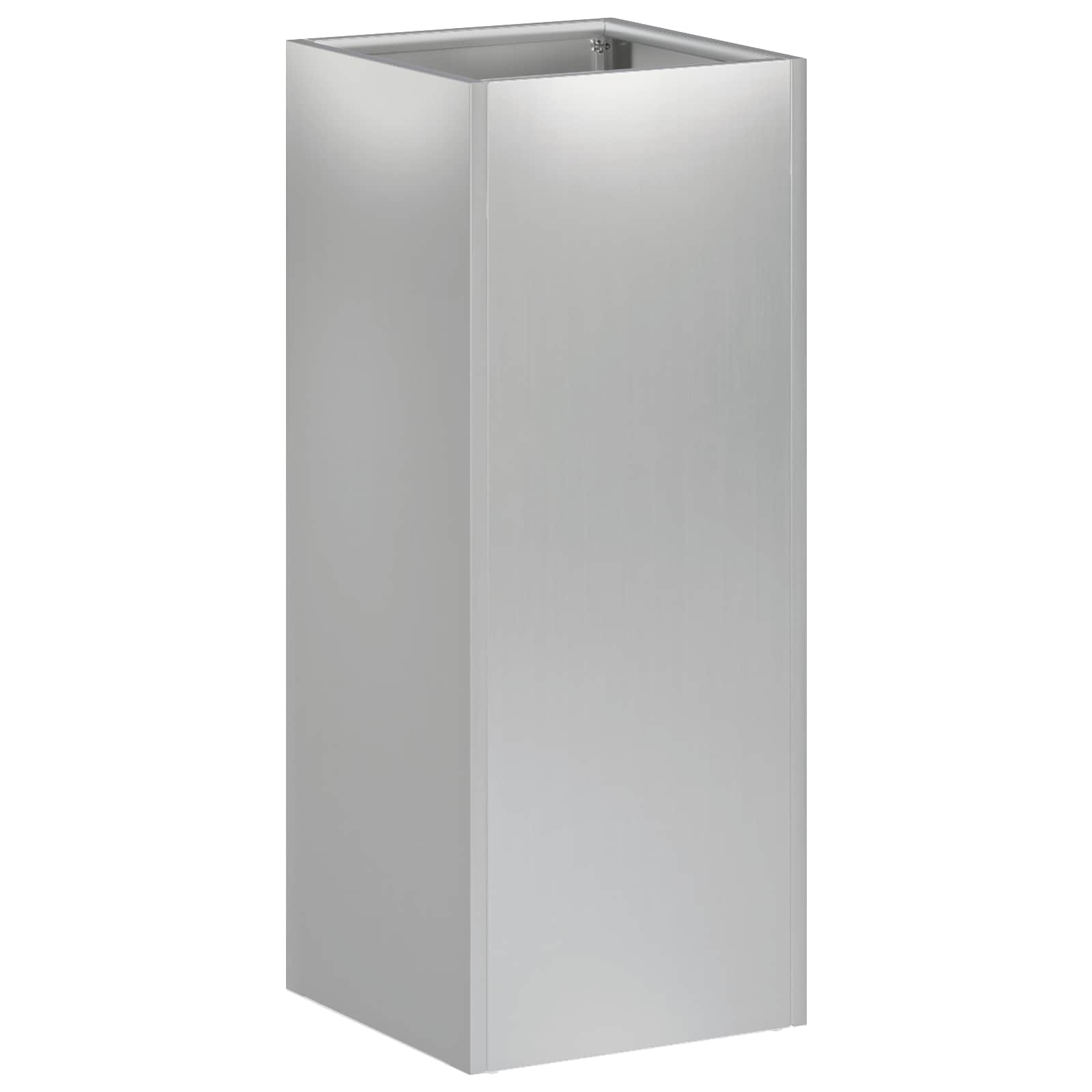 Vaso da giardino Argento 20 x 20 x 40 cm Acciaio zincato