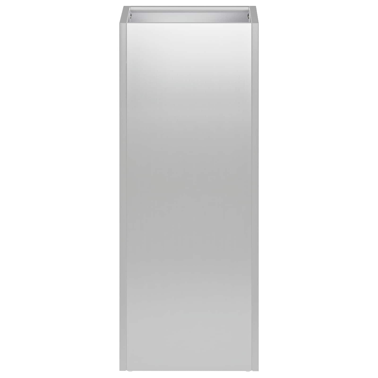 Vaso da giardino 2 pz Argento 20 x 20 x 40 cm Acciaio zincato