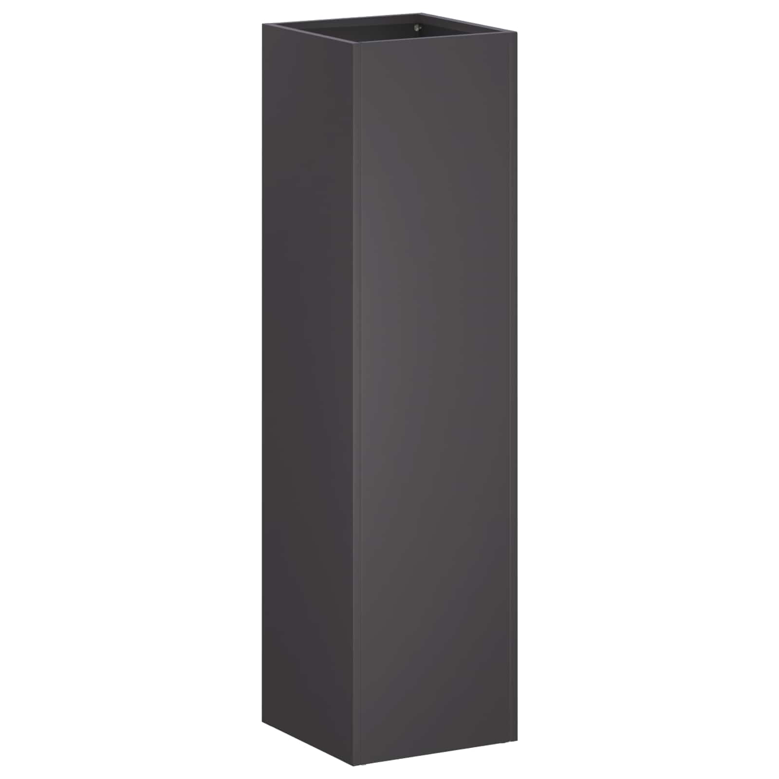 Vaso da giardino 2 pz Nero 20 x 20 x 75 cm