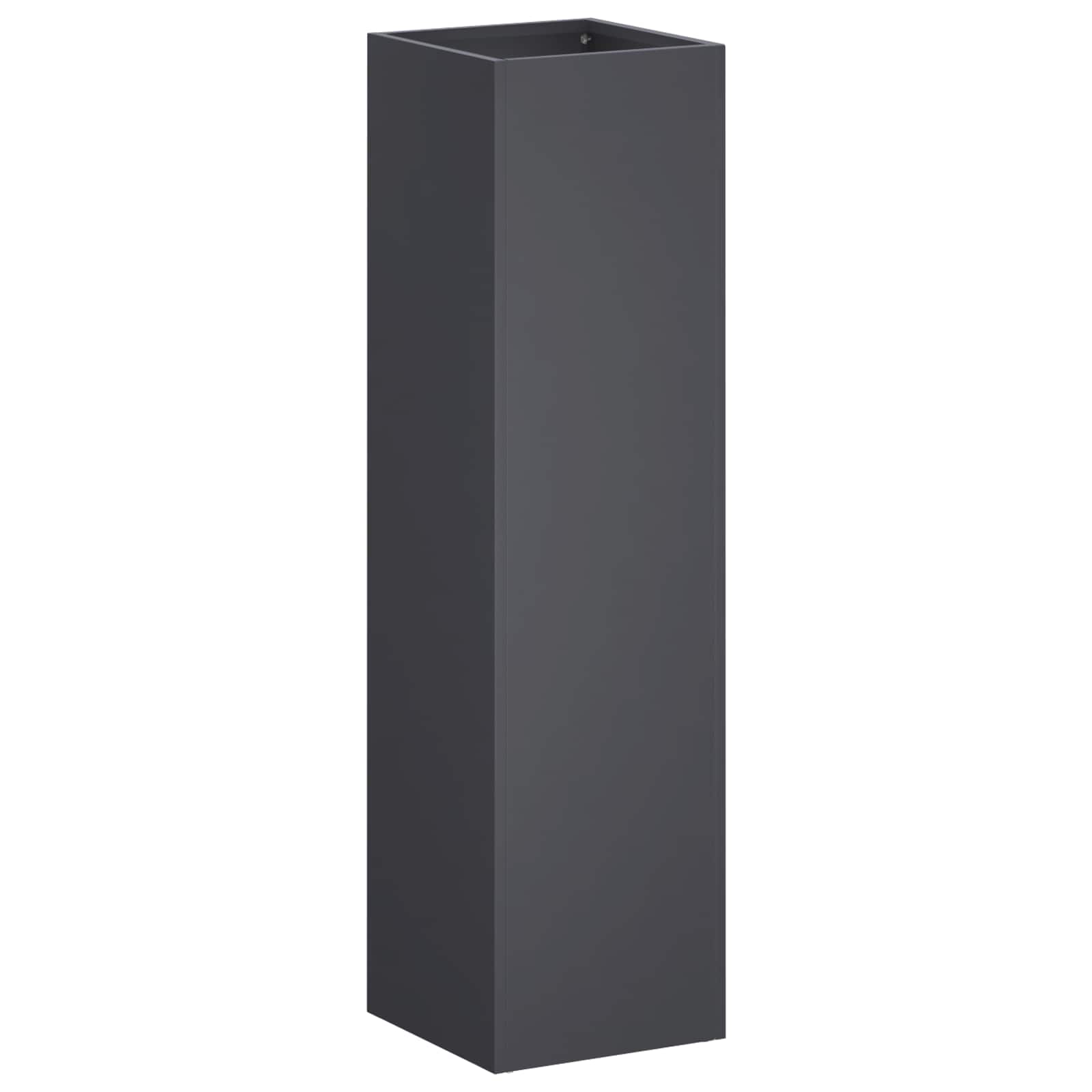 Vaso da giardino 2 pz Antracite 20 x 20 x 75 cm