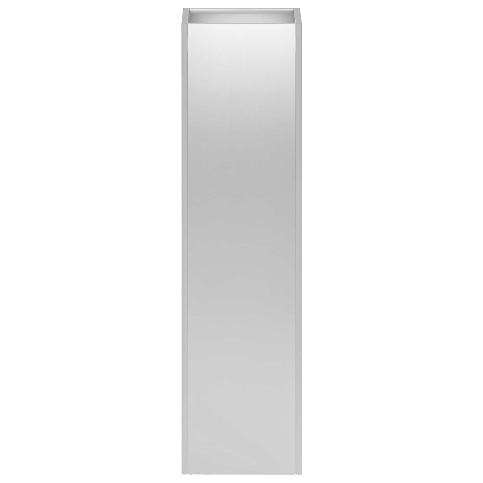 Vaso da giardino Argento 20 x 20 x 75 cm Acciaio zincato