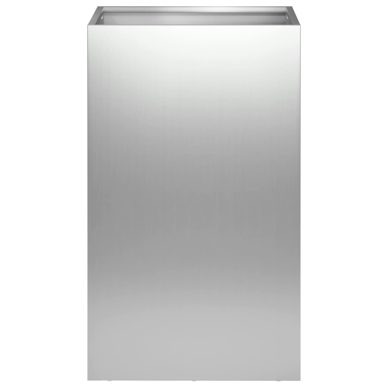 Vaso da giardino Argento 30 x 30 x 40 cm Acciaio zincato