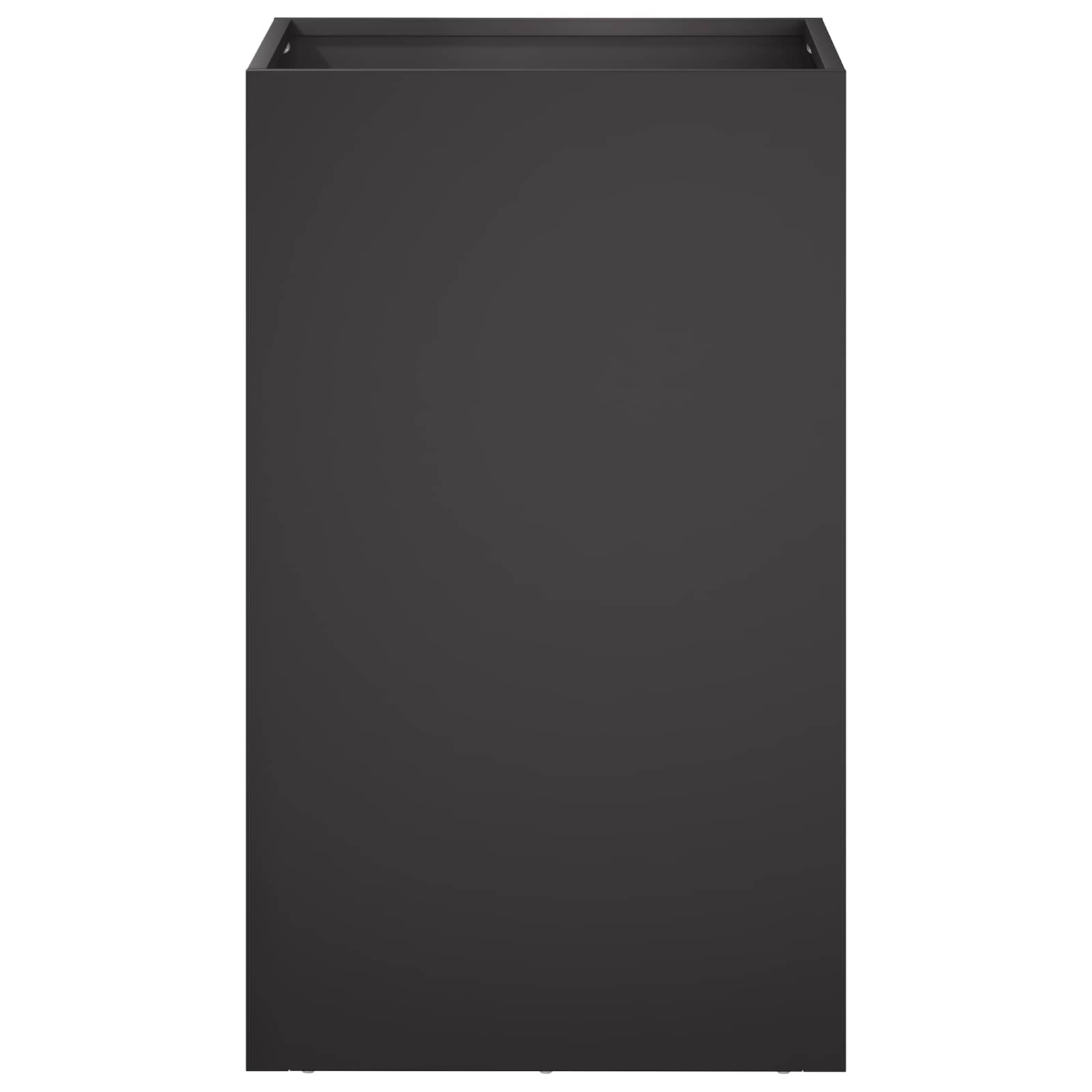 Vaso da giardino Nero 30 x 30 x 50 cm Acciaio laminato a freddo