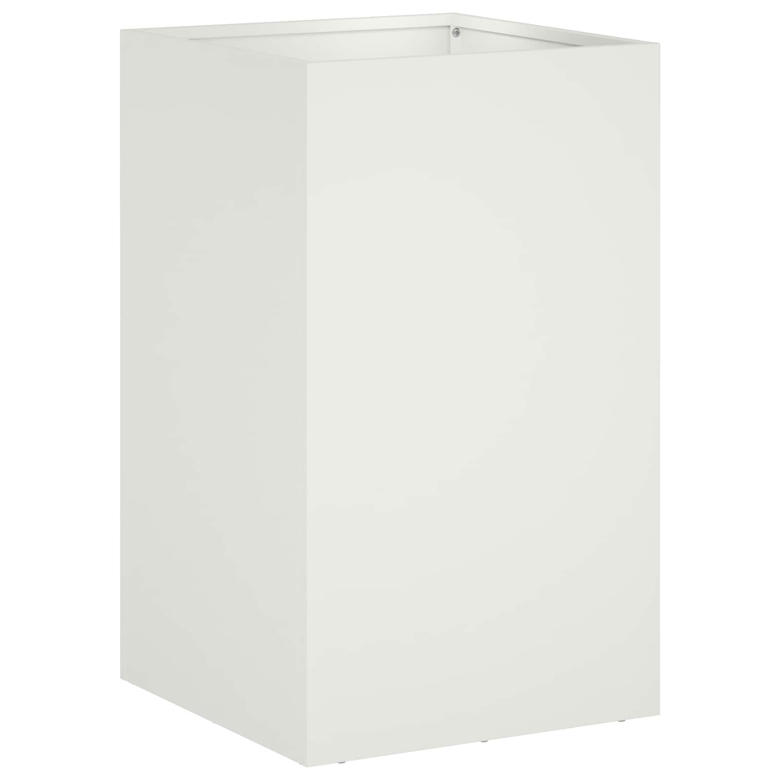 Vaso da giardino 2 pz Bianco 30 x 30 x 50 cm
