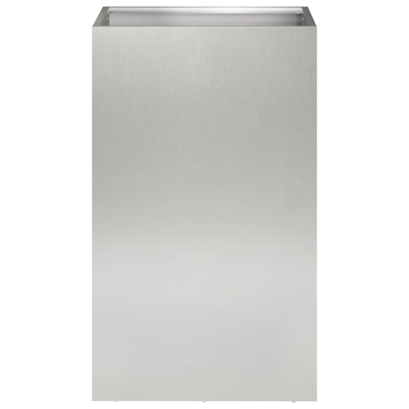 Vaso da giardino 2 pz Argento 30 x 30 x 50 cm Acciaio Inox