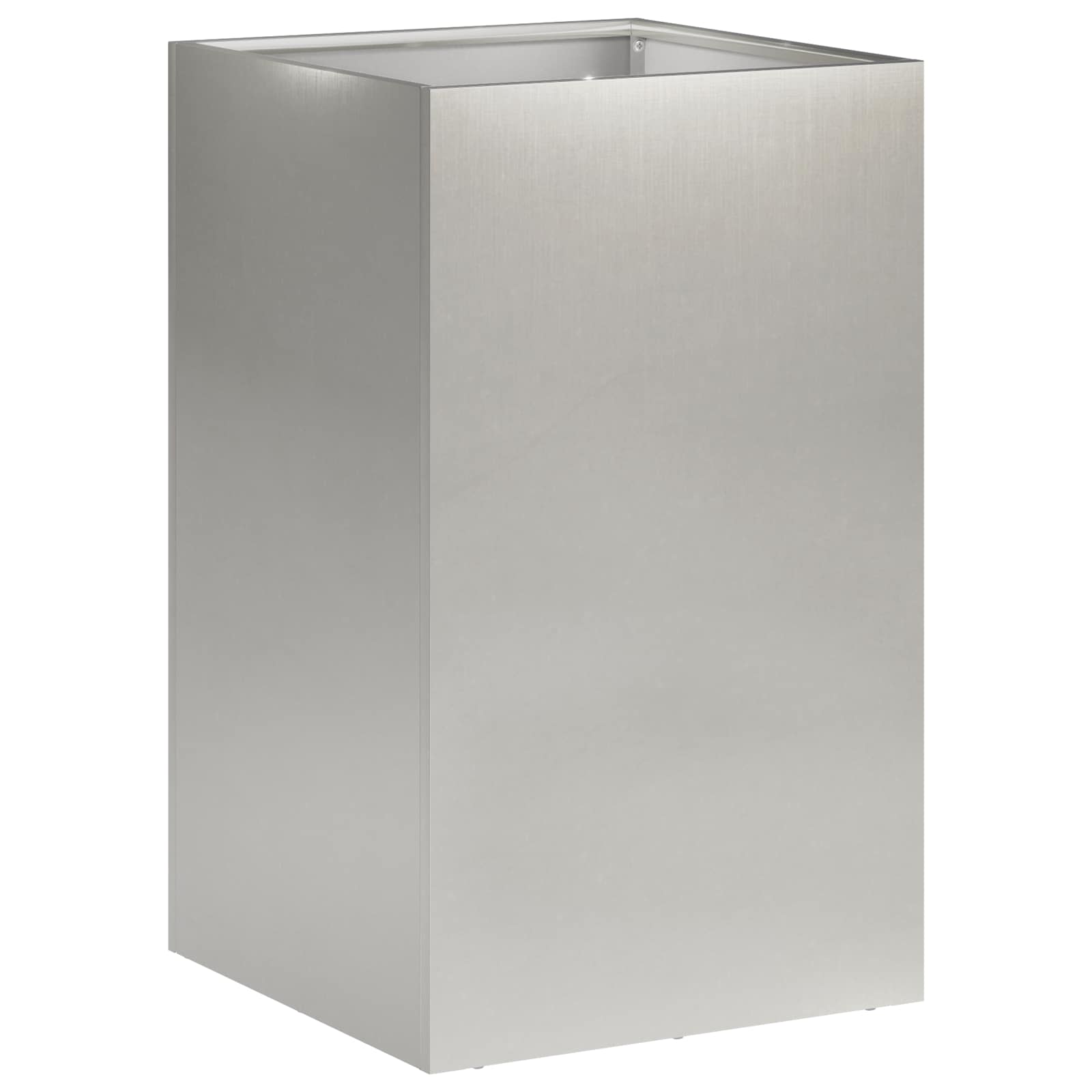 Vaso da giardino 2 pz Argento 40 x 40 x 50 cm Acciaio Inox