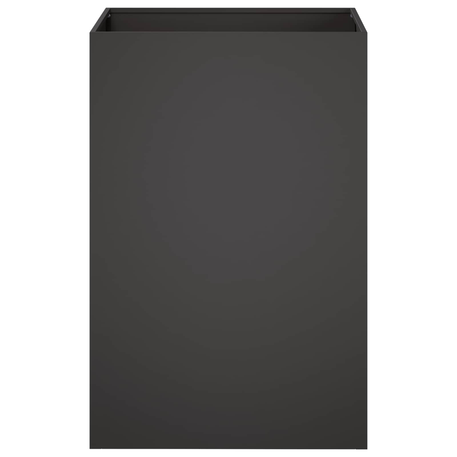 Vaso da giardino Nero 40 x 40 x 75 cm Acciaio laminato a freddo